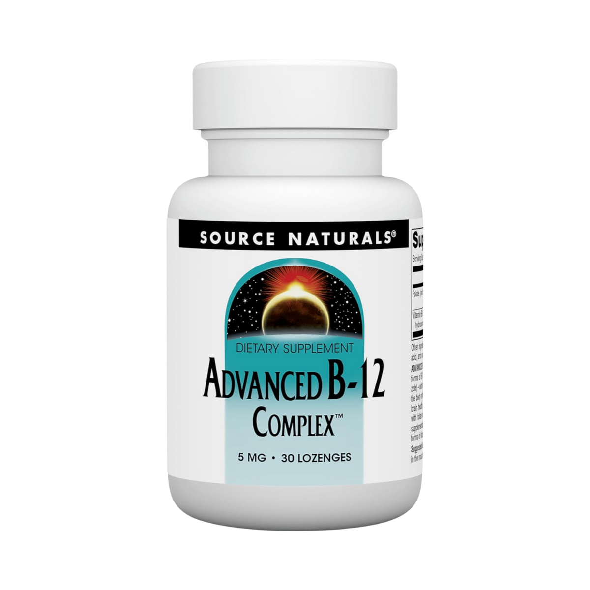 Source Naturals, Advanced B-12 Complex, 5 Mg, 30 Lozenge
