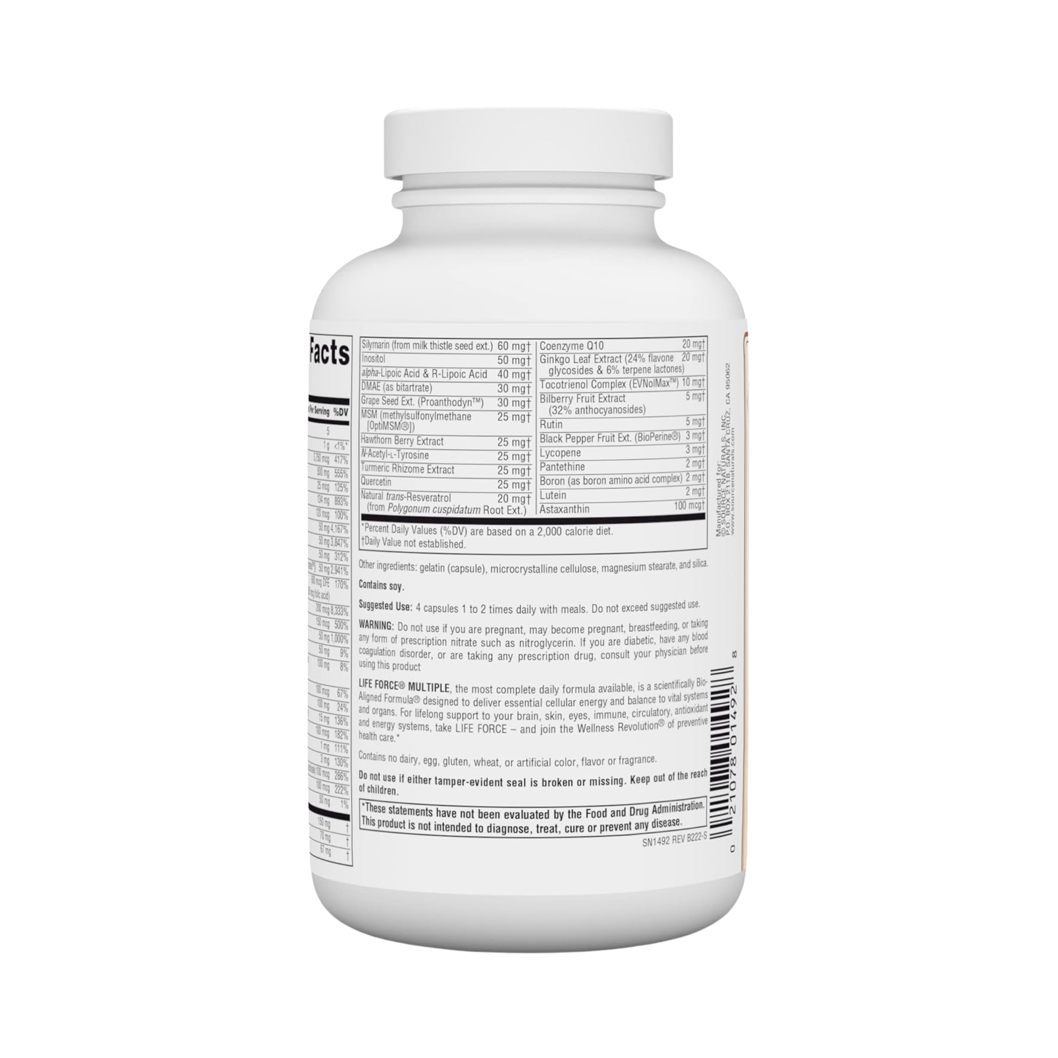 Source Naturals, Life Force, Multiple, No Iron, 180 Capsules