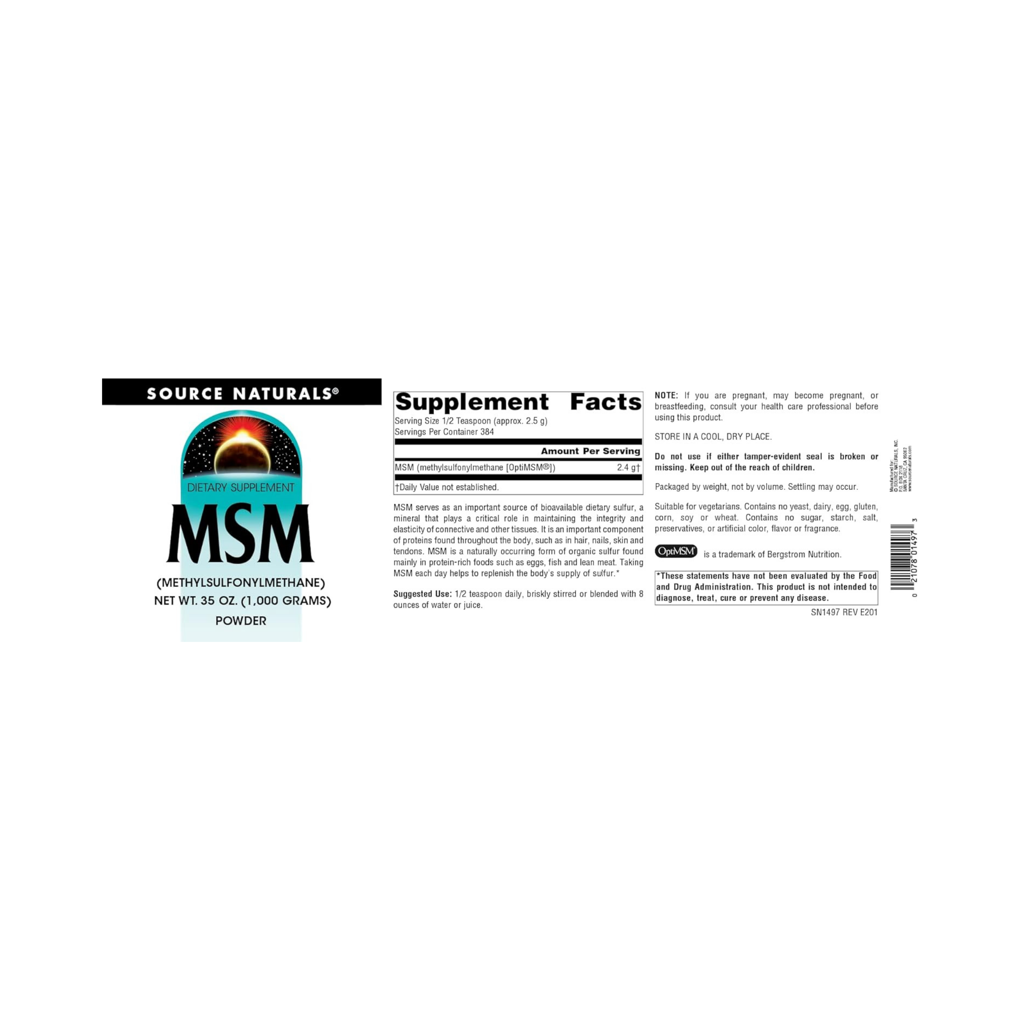 Source Naturals, MSM, 35 Powder