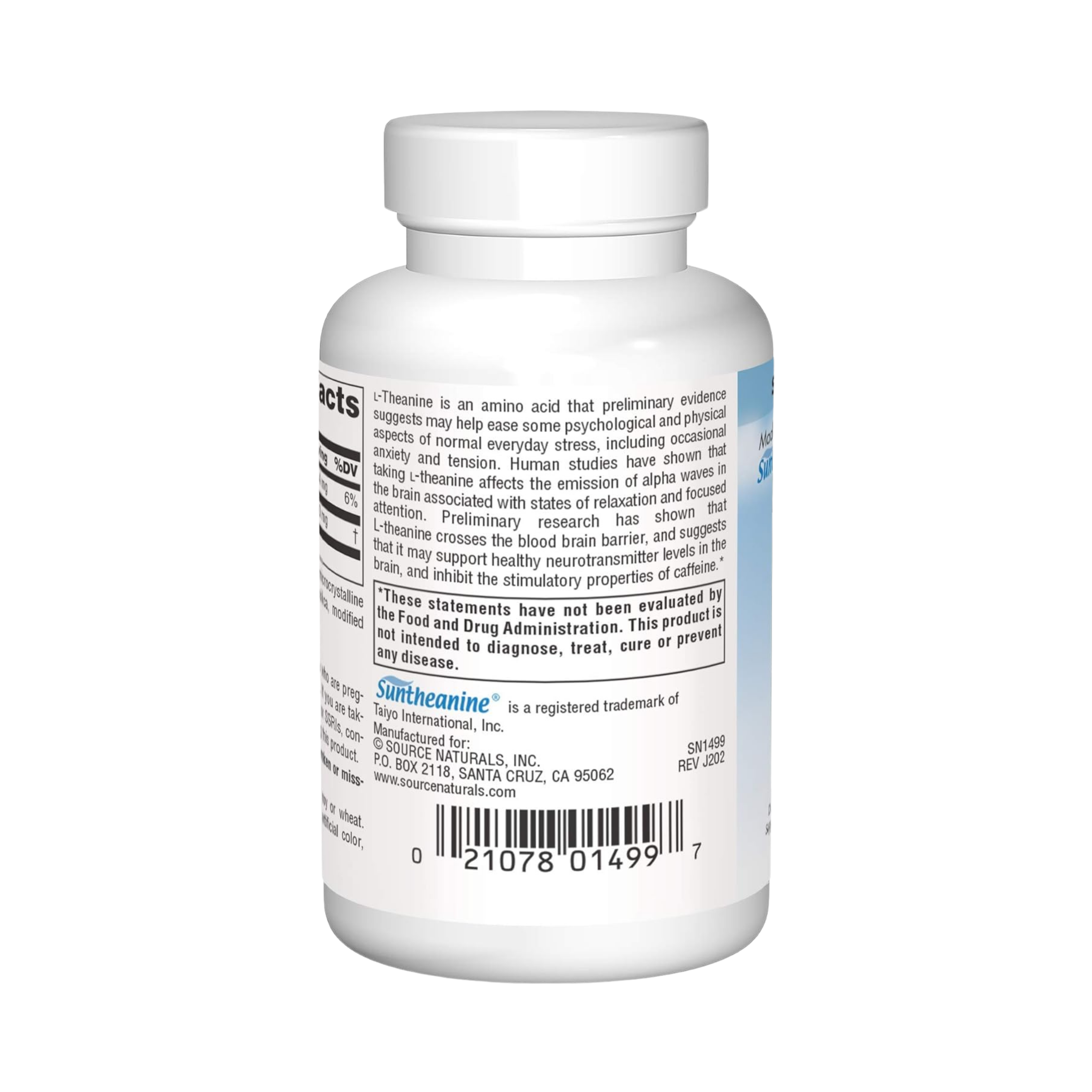 Source Naturals, Serene Science L-Theanine, 200 Mg, 60 Tablets