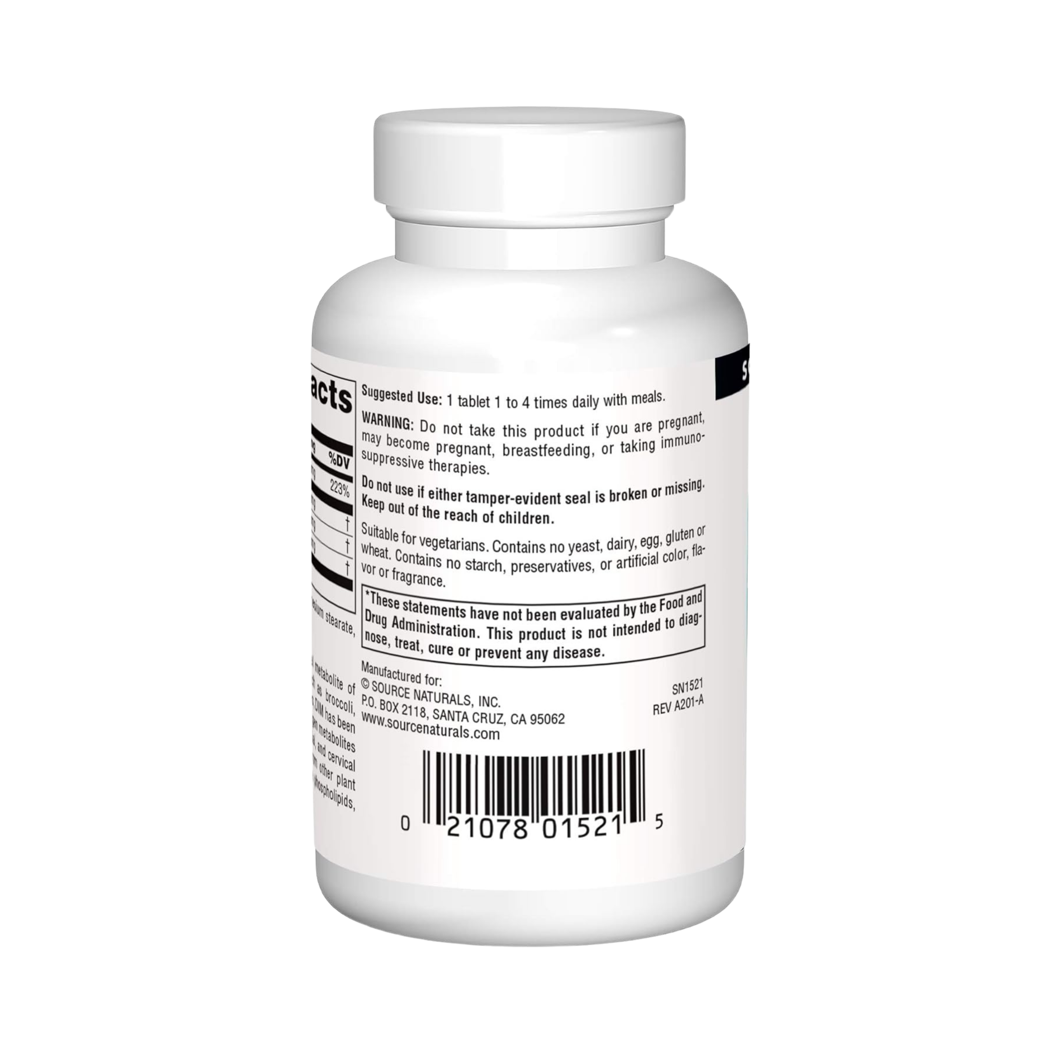 Source Naturals, DIM, 100 Mg, 60 Tablets