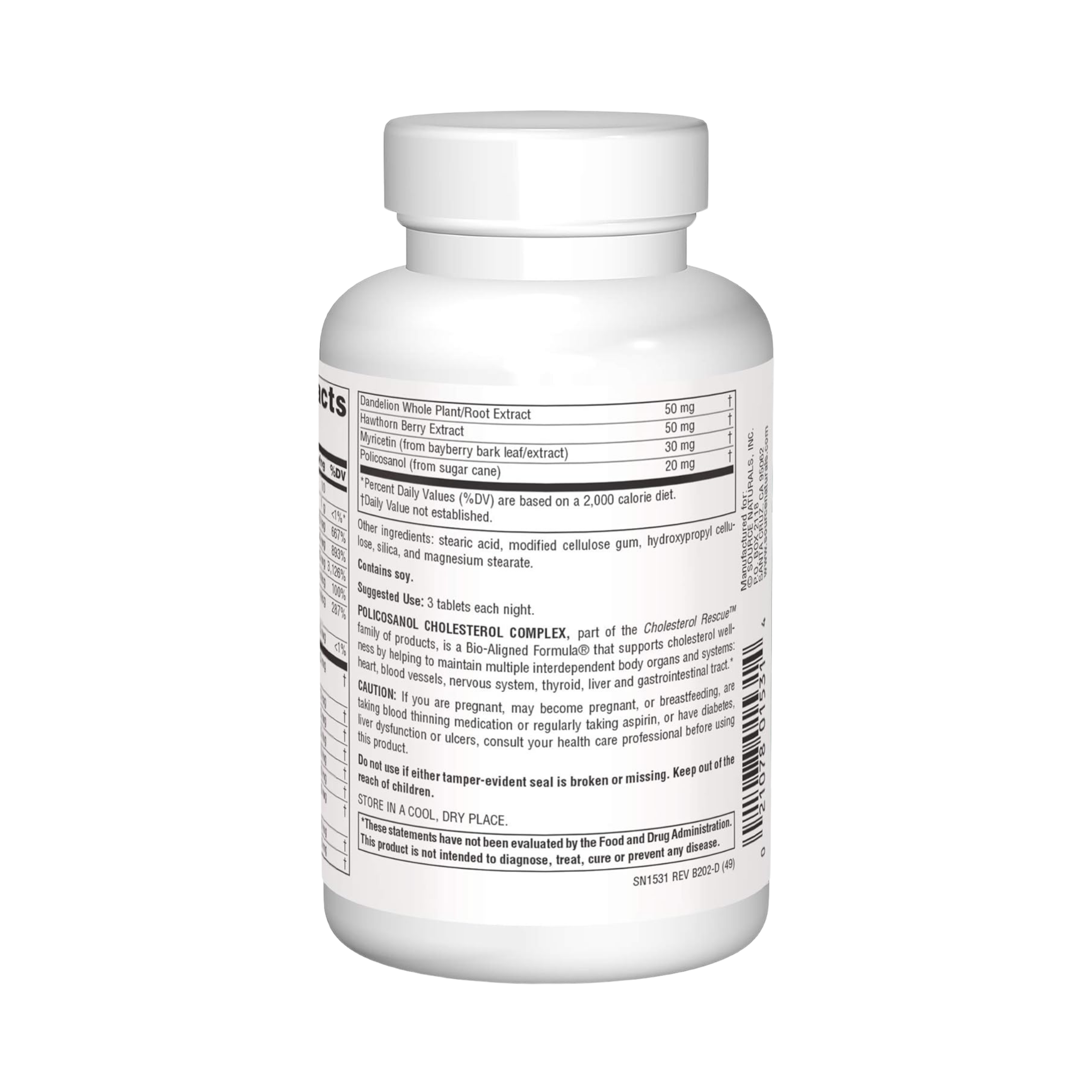 Source Naturals, Policosanol Cholesterol Complex, 60 Tablets