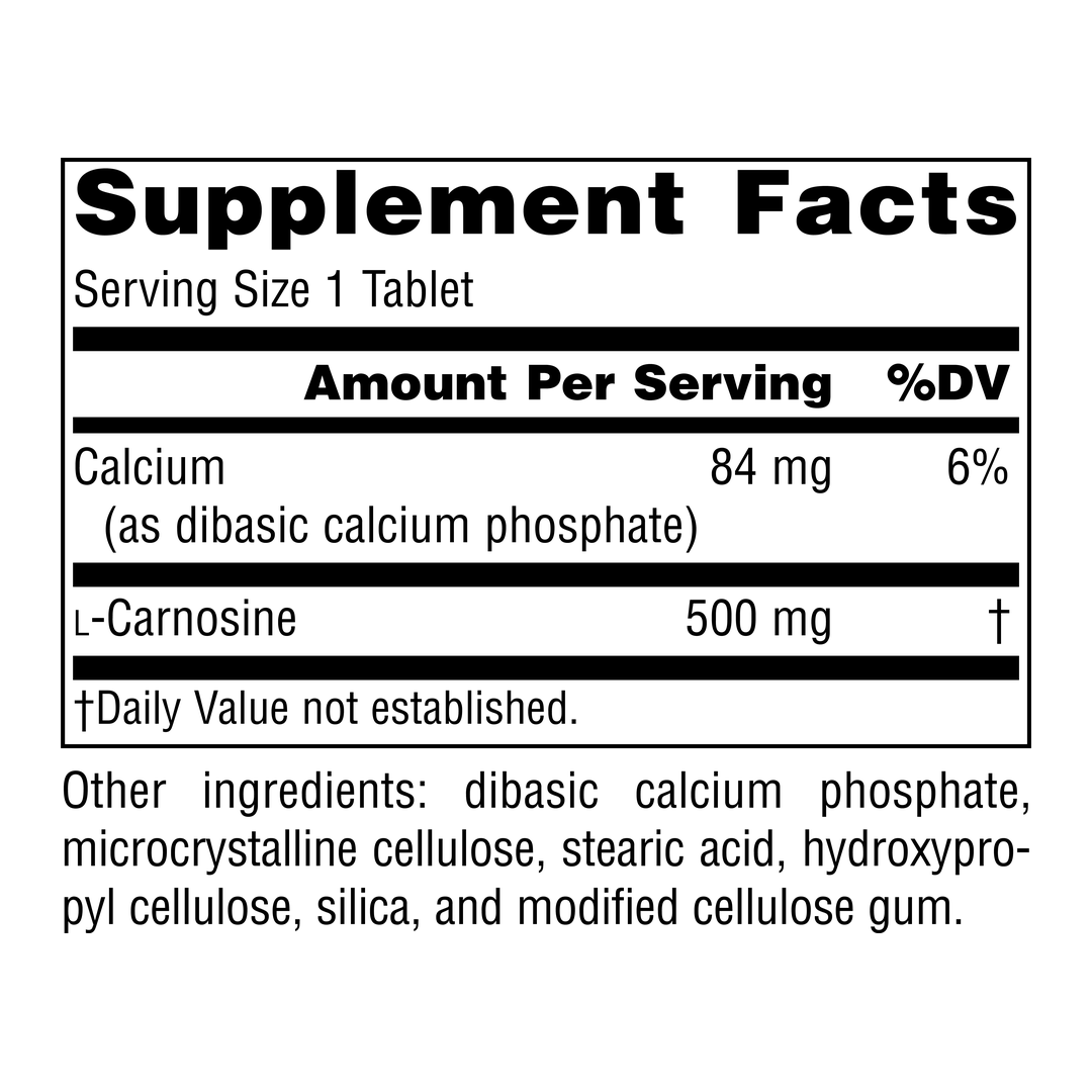 Source Naturals, L-Carnosine, 500 Mg, 60 Tablets