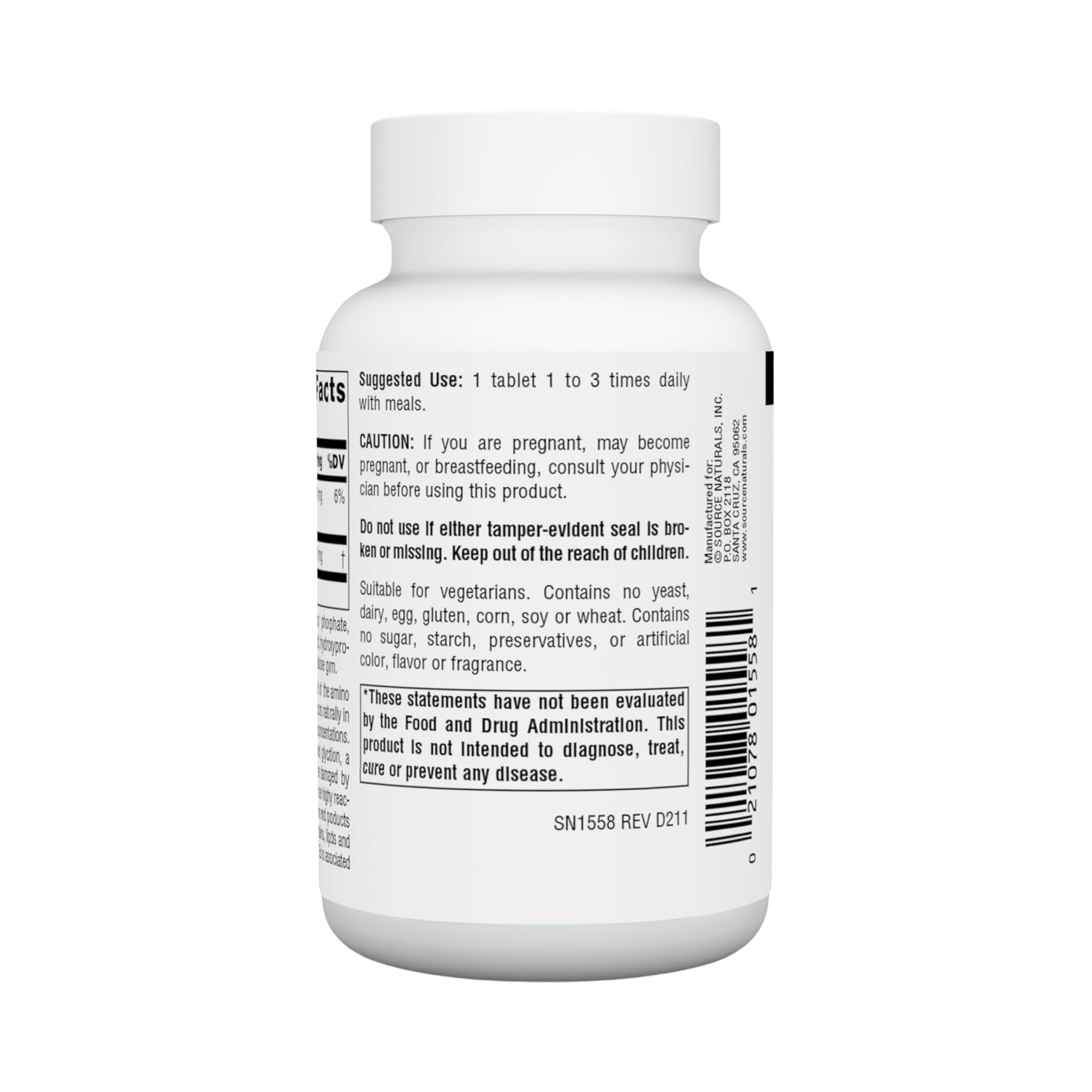 Source Naturals, L-Carnosine, 500 Mg, 60 Tablets