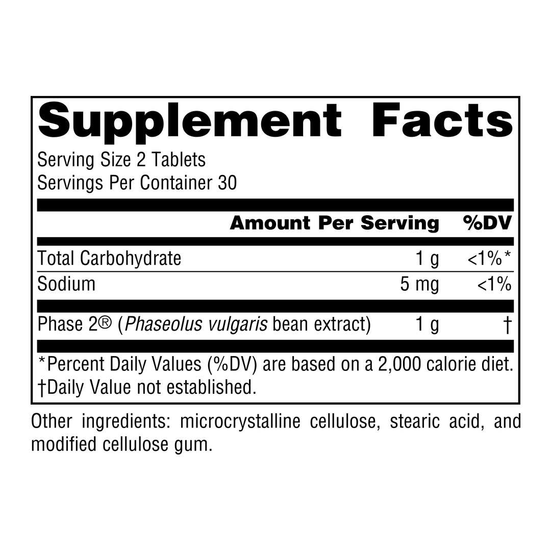 Source Naturals, Phase 2 Carbohydrate Blocker, 500 Mg, 60 Tablets
