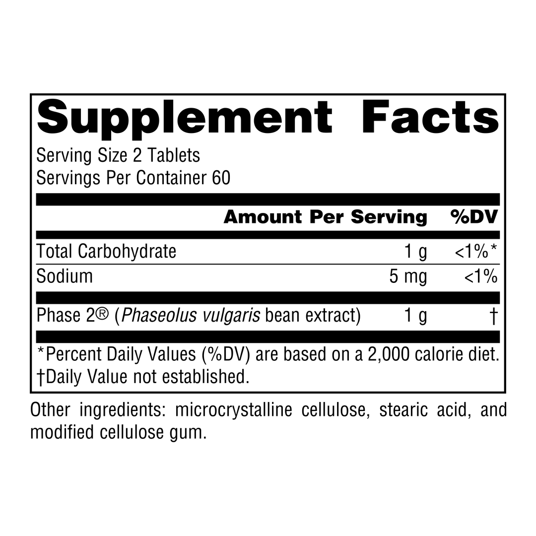 Source Naturals, Phase 2 Carbohydrate Blocker, 500 Mg, 120 Tablets