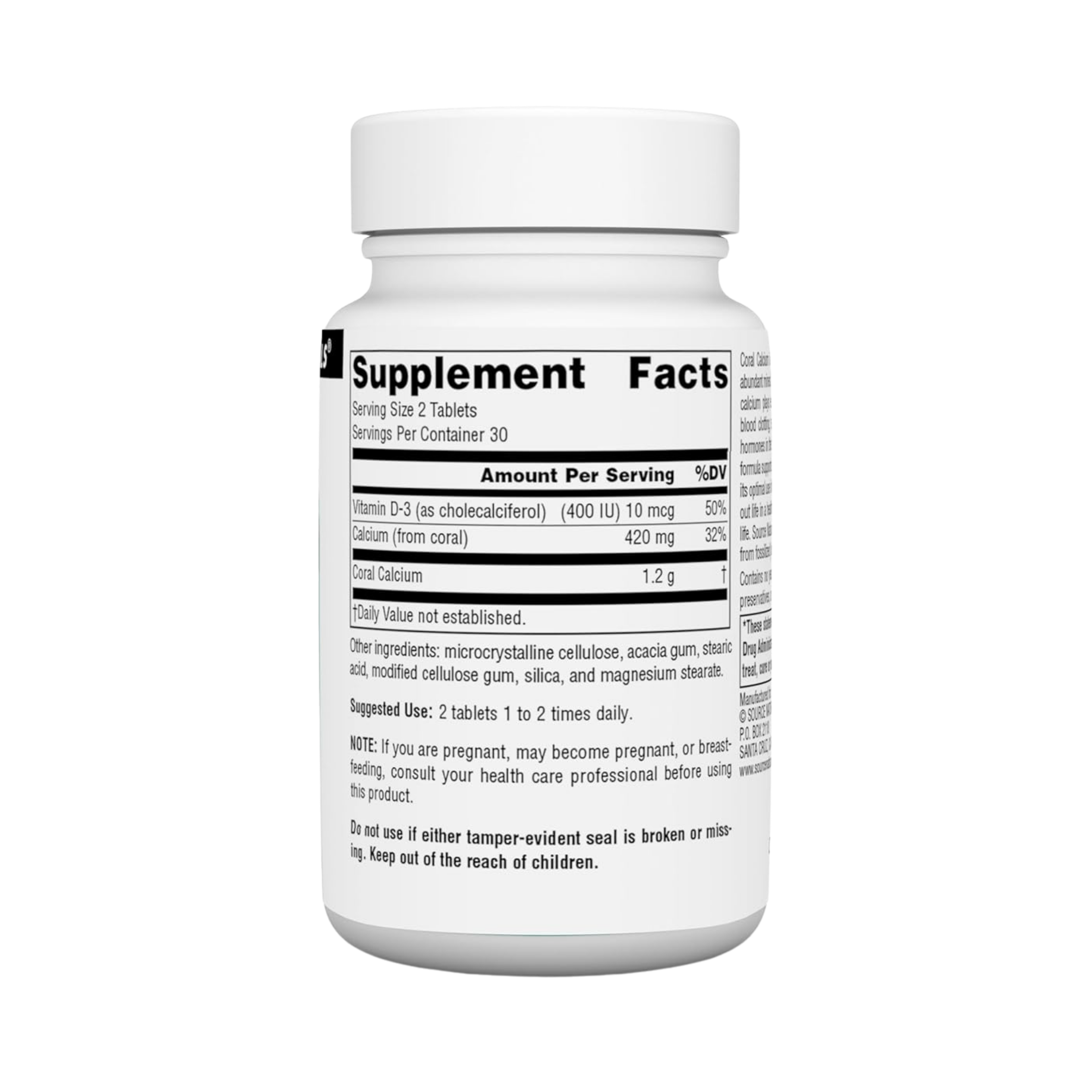 Source Naturals, Coral Calcium, 600 Mg, 60 Tablets