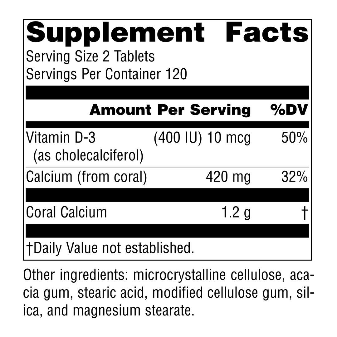 Source Naturals, Coral Calcium, 600 Mg, 240 Tablets