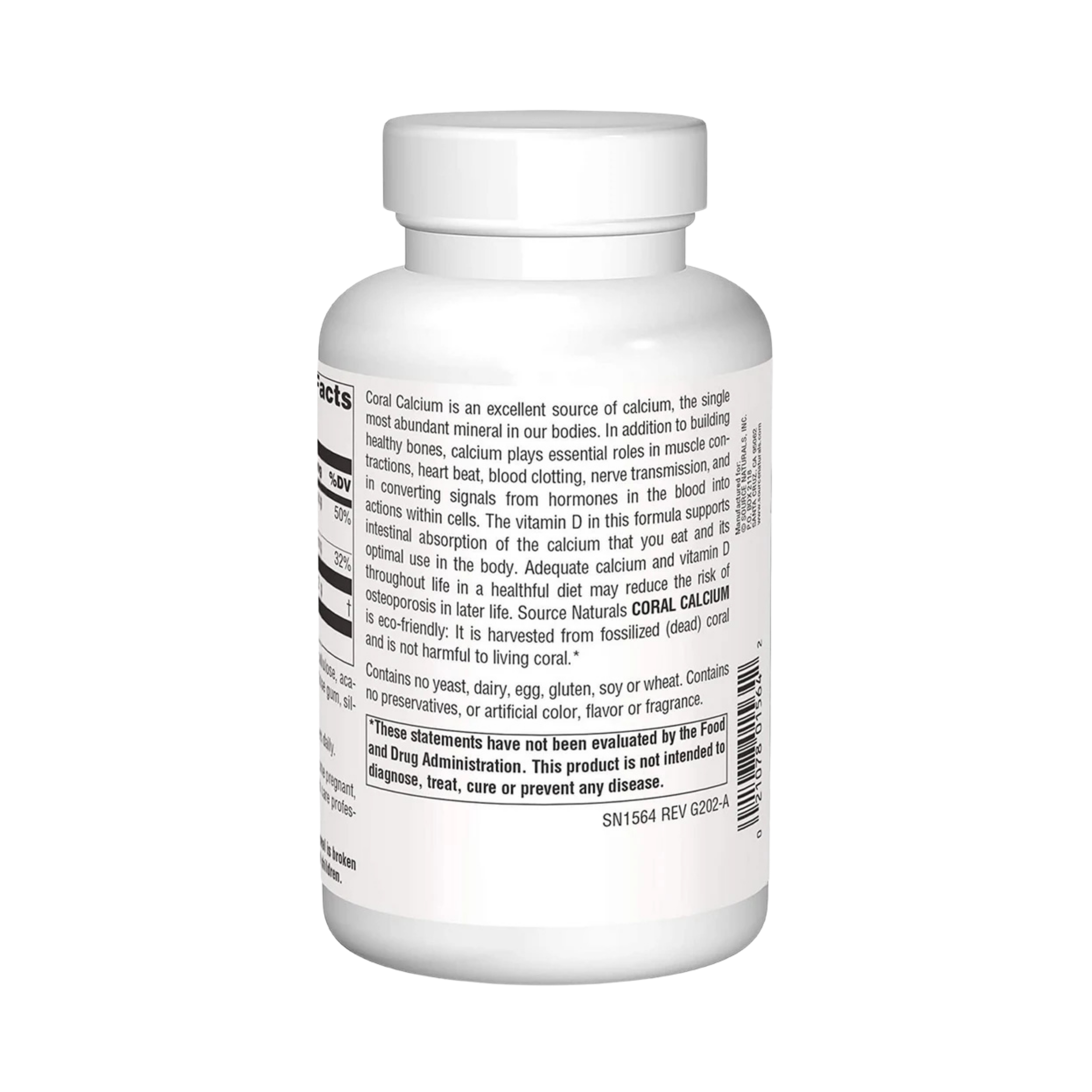 Source Naturals, Coral Calcium, 600 Mg, 240 Tablets