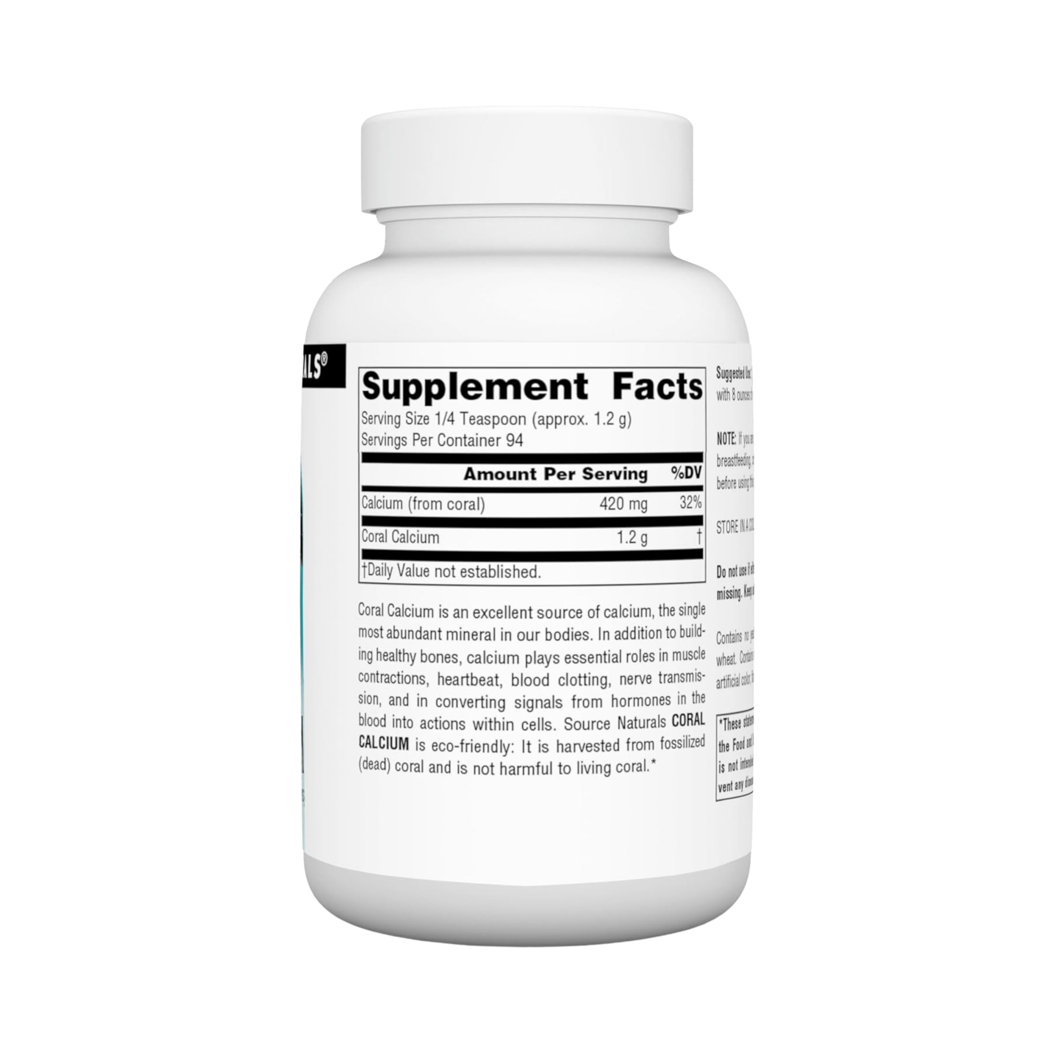 Source Naturals, Coral Calcium, 4 Oz Powder