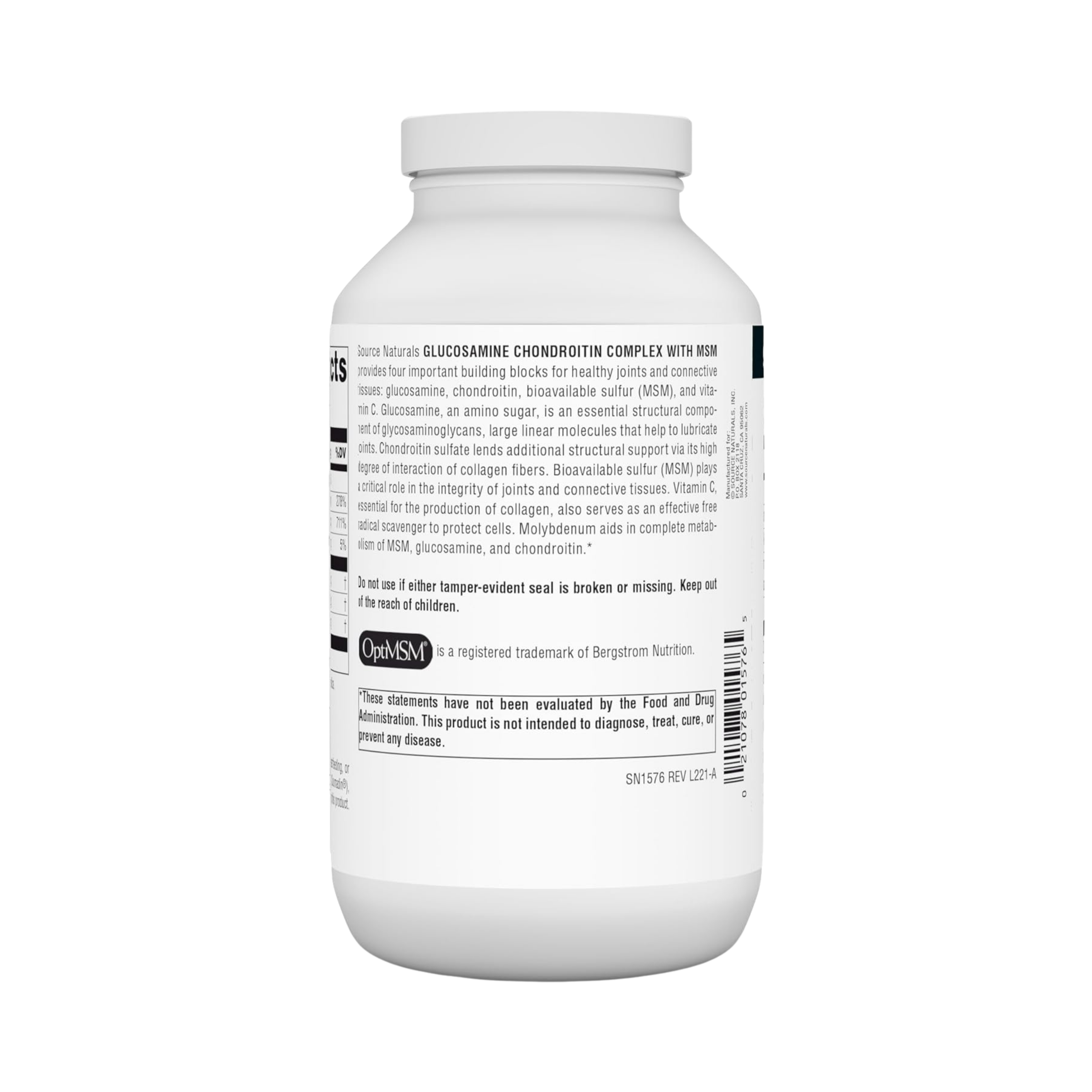 Source Naturals, Glucosamine Chondroitin Complex with MSM, 240 Tablets