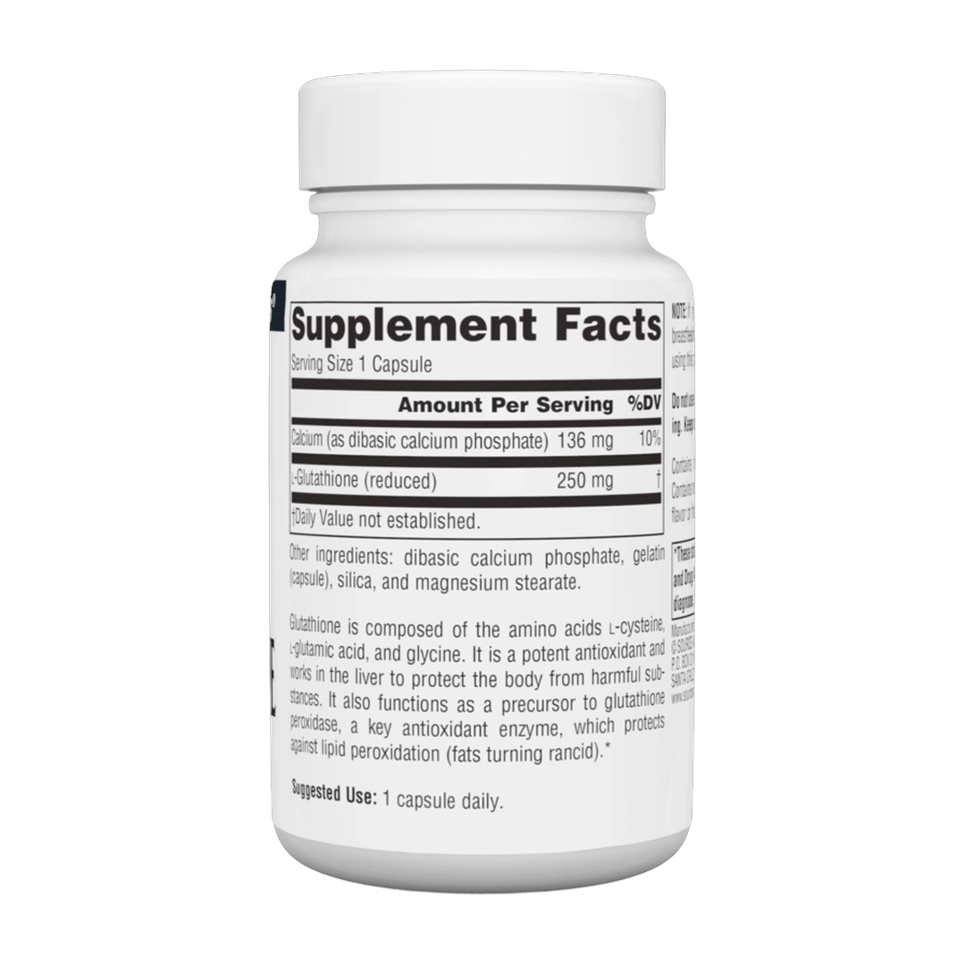 Source Naturals, Glutathione, Reduced 250mg (30,60) Capsule| Maple Herbs