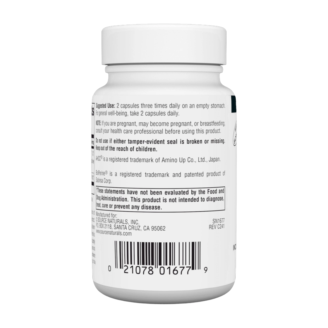 Source Naturals, AHCC® with BioPerine®, 500mg, 30 Capsule
