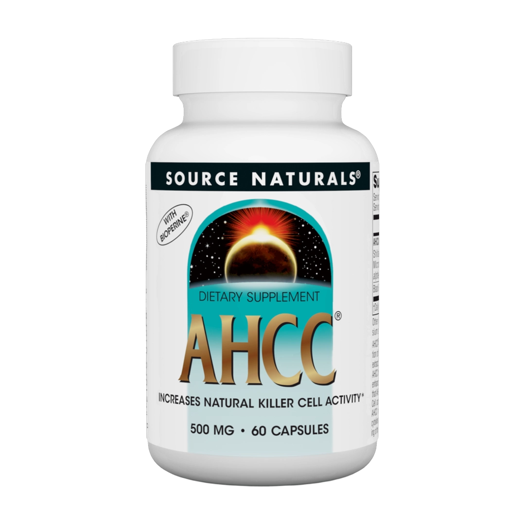 Source Naturals, AHCC® with BioPerine®, 500mg, 60 Capsule