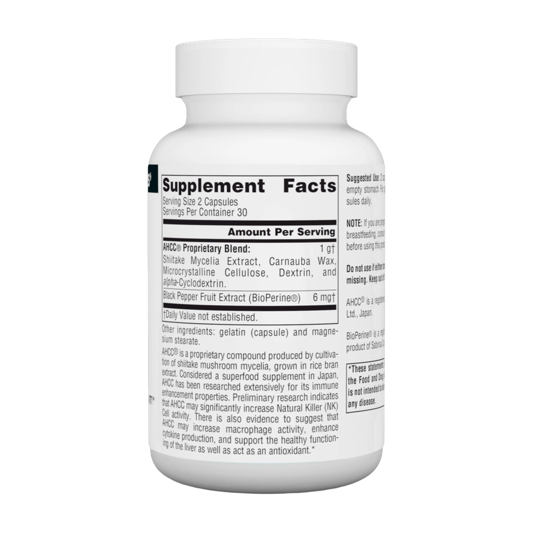 Source Naturals, AHCC® with BioPerine®, 500mg, 60 Capsule