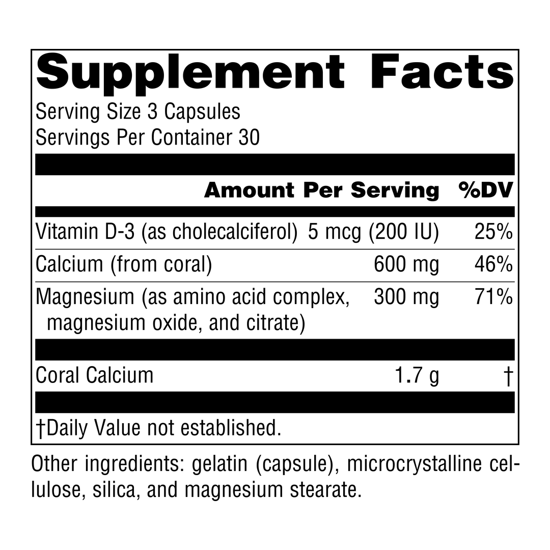 Source Naturals, Coral Calcium/Magnesium (90, 180) Caps | Maple Herbs