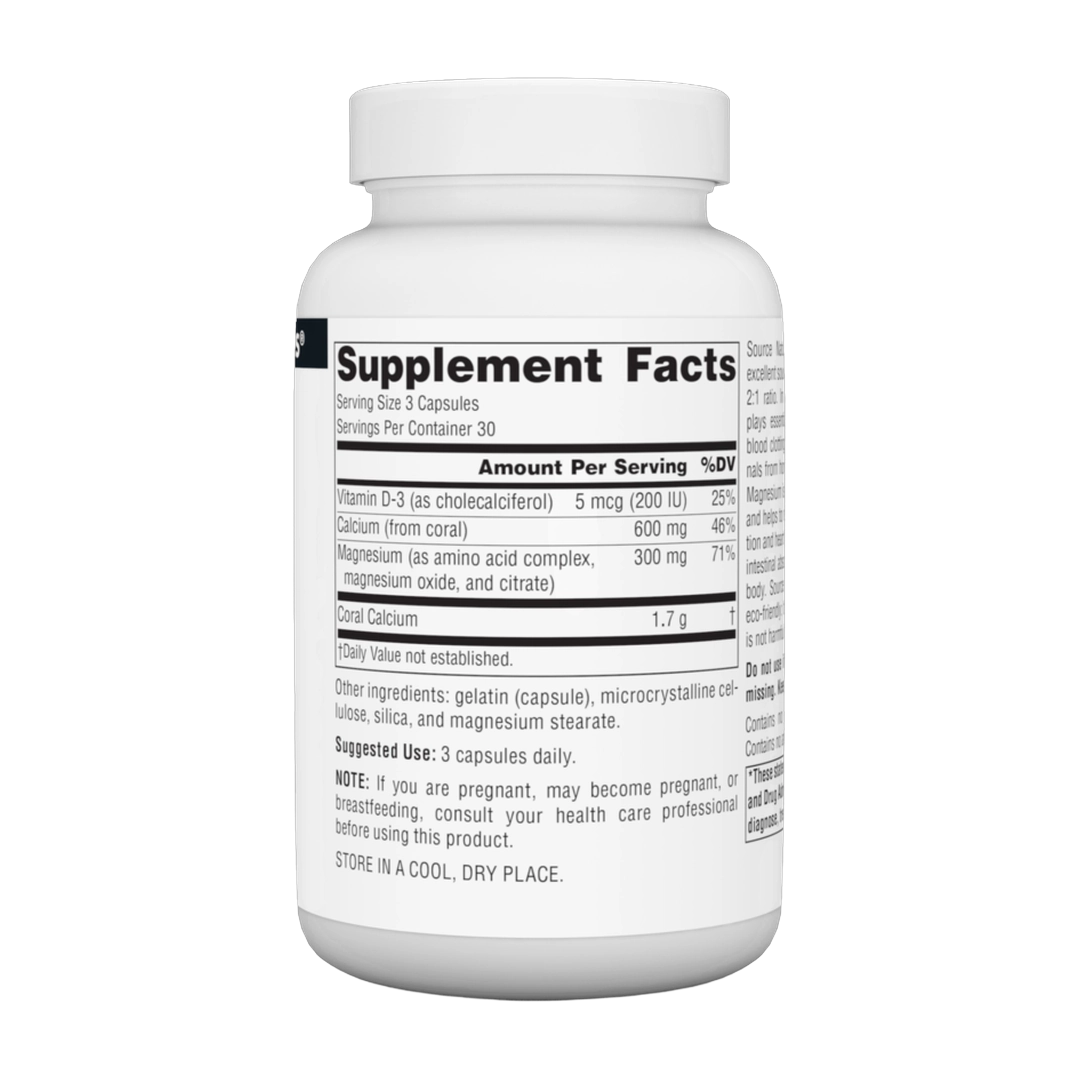 Source Naturals, Coral Calcium/Magnesium (90, 180) Caps | Maple Herbs