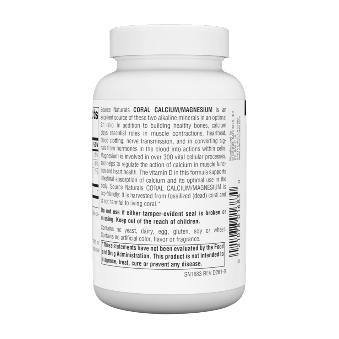 Source Naturals, Coral Calcium/Magnesium (90, 180) Caps | Maple Herbs