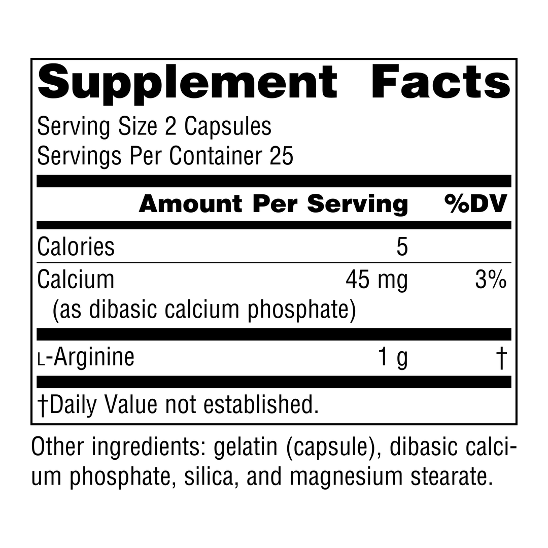 Source Naturals, L-Arginine, 500 Mg, 50 Capsules