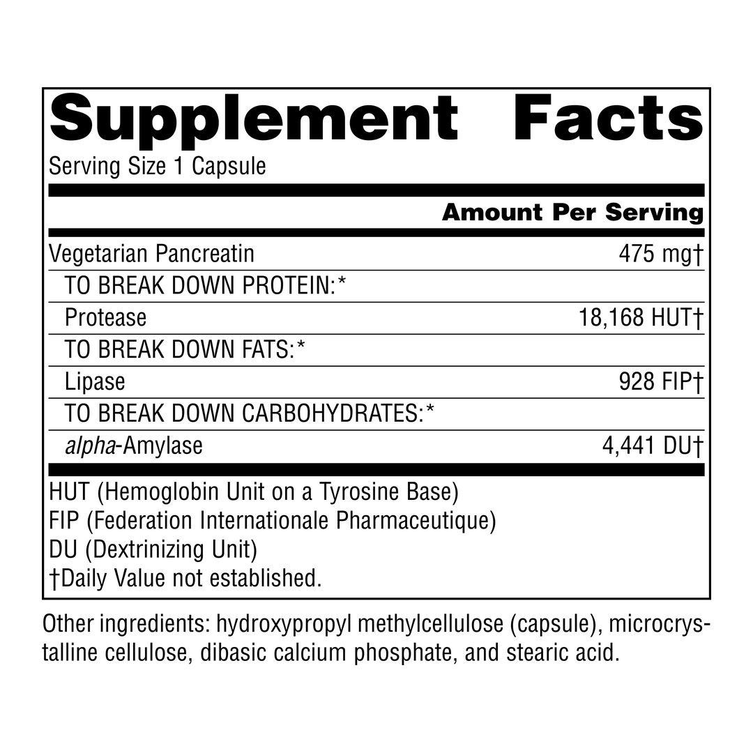 Source Naturals, Vegetarian Pancreatin, 475 Mg, 120 Capsules