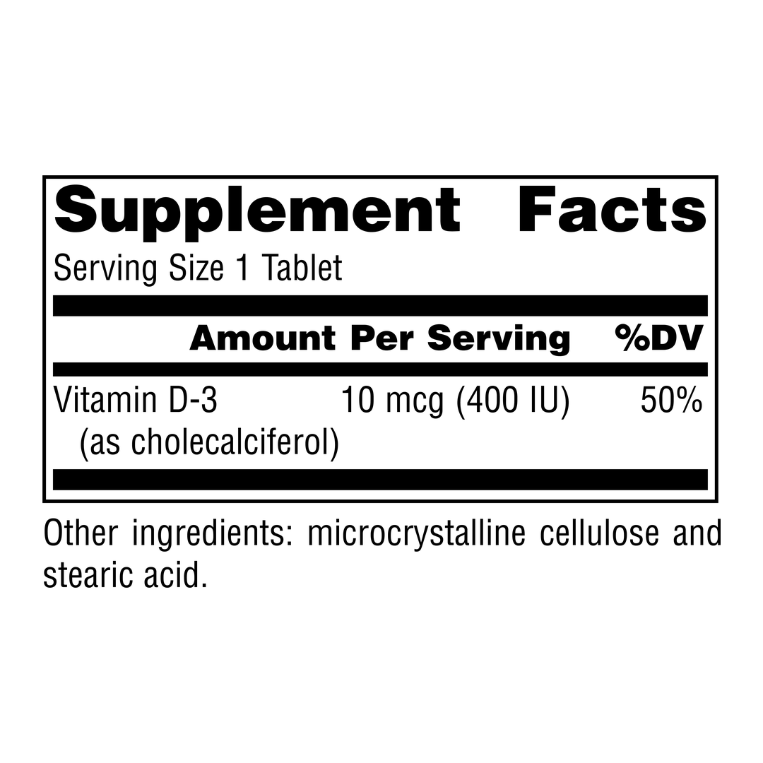 Source Naturals, Vitamin D-3 400 IU (100,200) Tablets | Maple Herbs