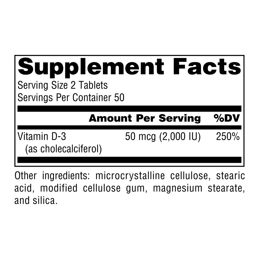 Source Naturals, Vitamin D-3, 1000 IU, 100 Tablets