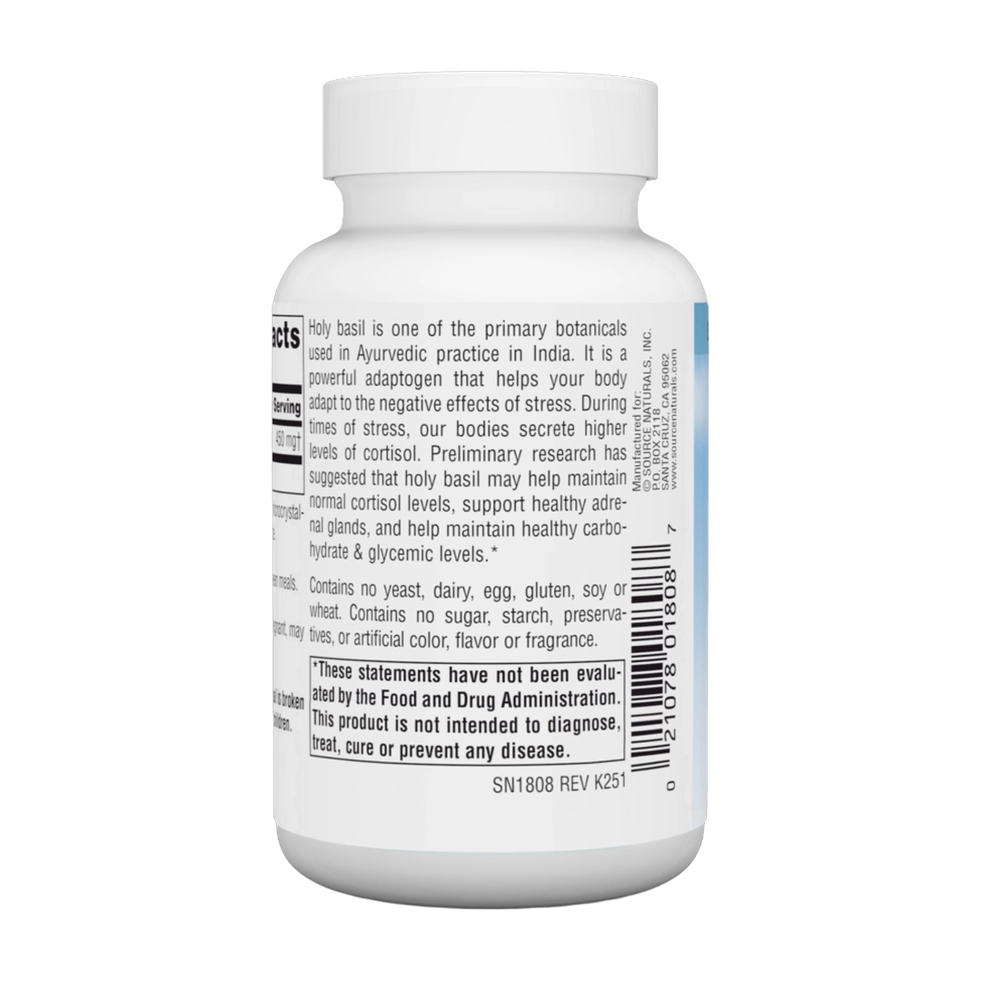 Source Naturals, Serene Science Holy Basil Extract, 450 Mg, 60 Capsules