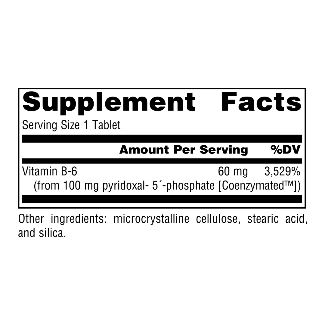 Source Naturals, Coenzymated, B-6, 100 Mg, 60 Tablets