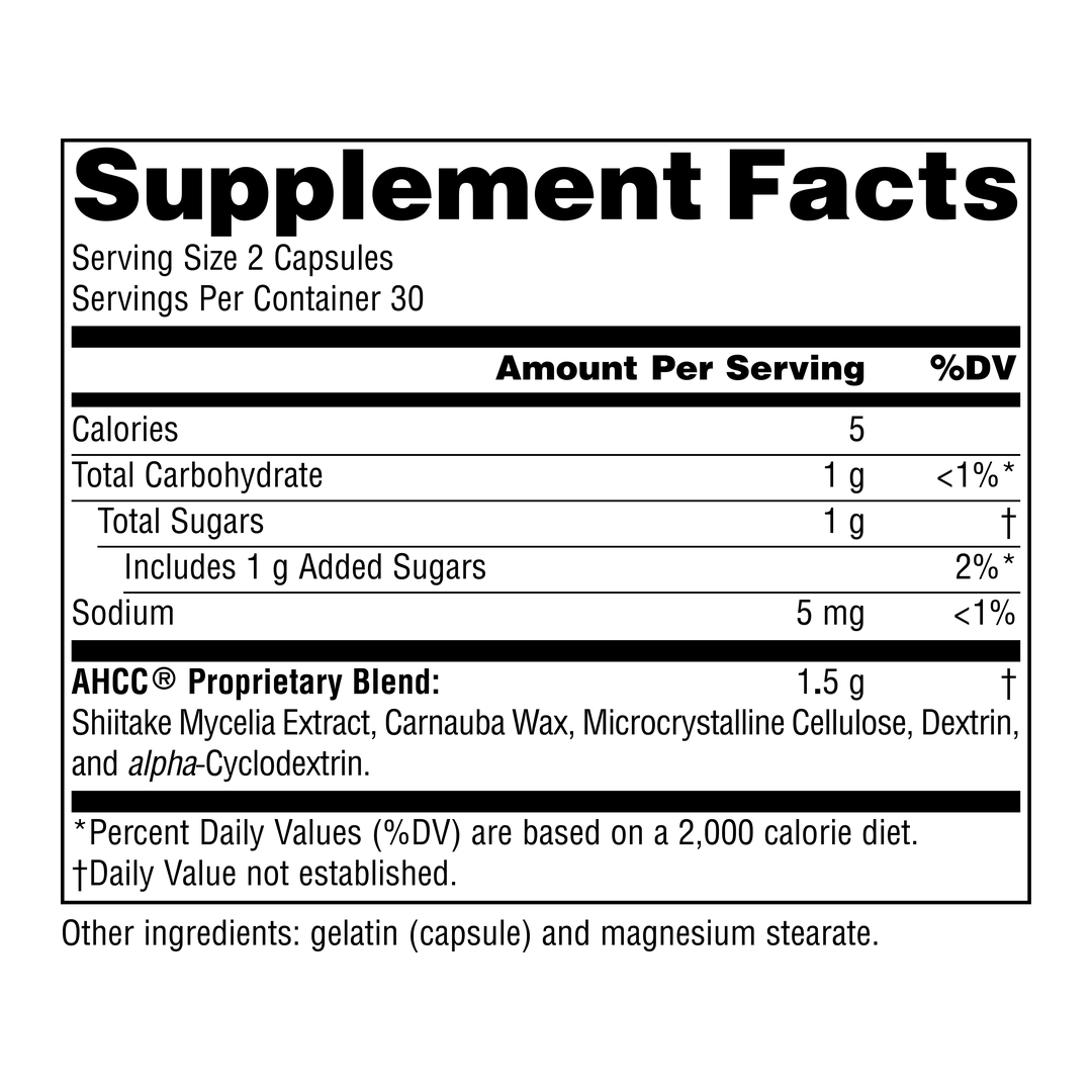 Source Naturals, AHCC, 750 Mg, 60 Capsules
