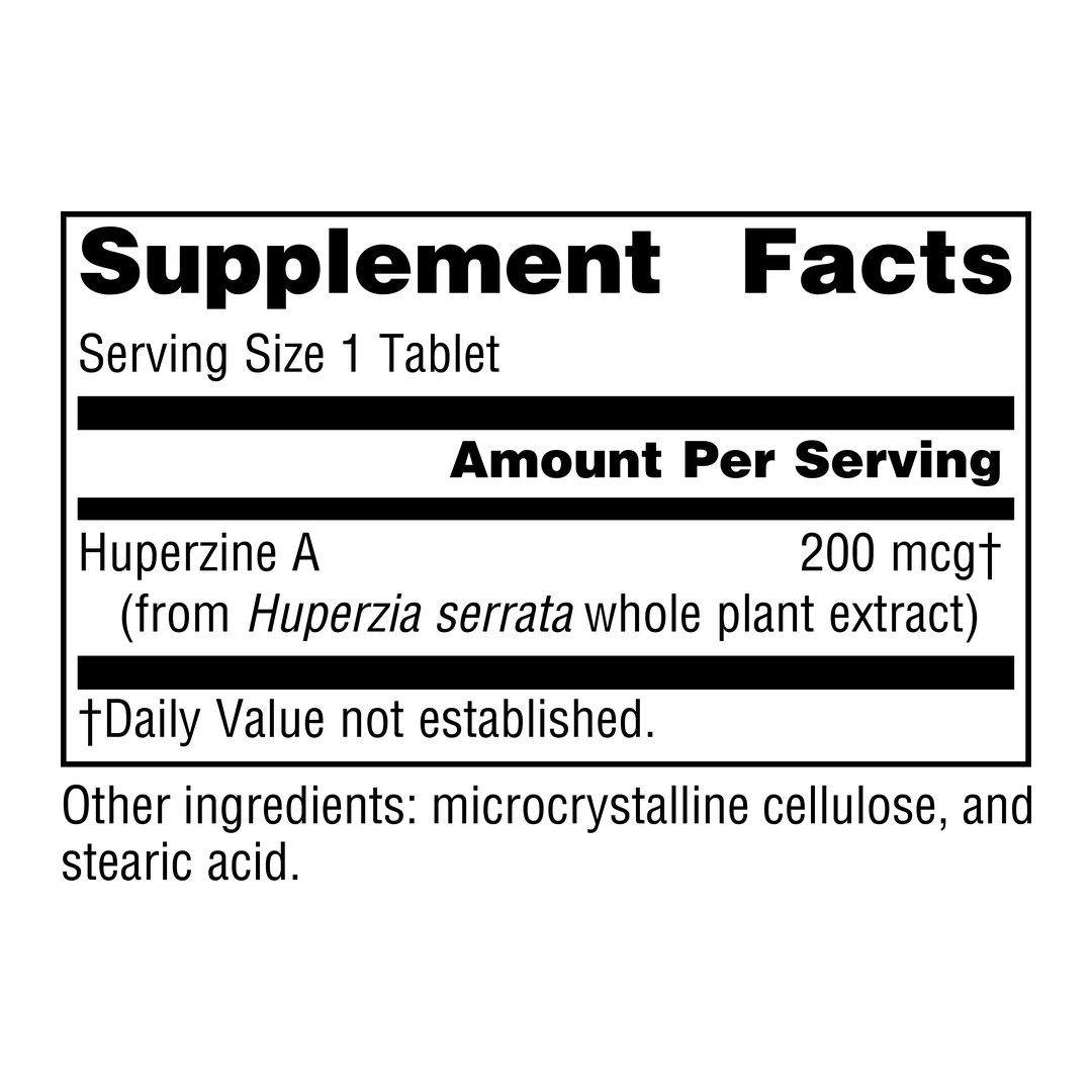 Source Naturals, Huperzine A, 200 Mcg, 60 Tablets