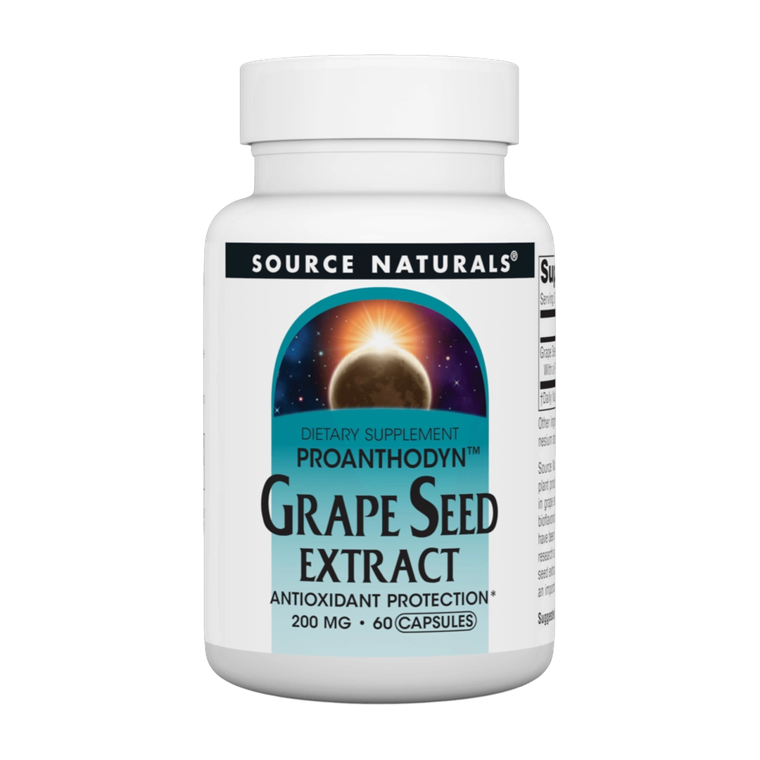 Source Naturals, Grape Seed Extract, Proanthodyn, 200 Mg, 60 Caps