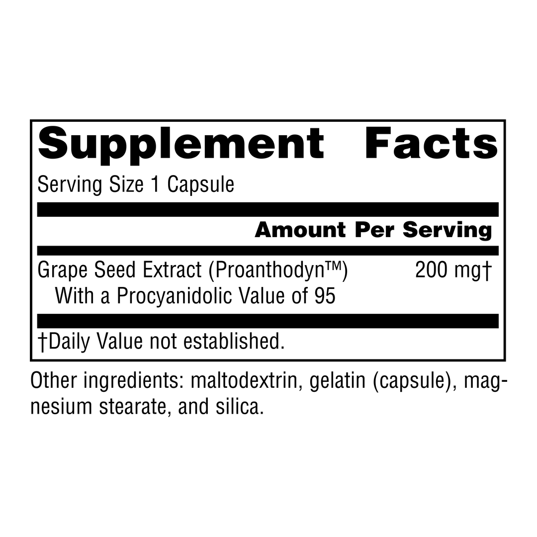 Source Naturals, Grape Seed Extract, Proanthodyn, 200 Mg, 90 Caps
