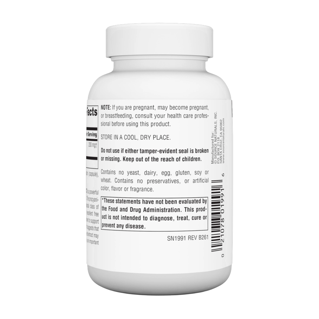 Source Naturals, Grape Seed Extract, Proanthodyn, 200 Mg, 90 Caps