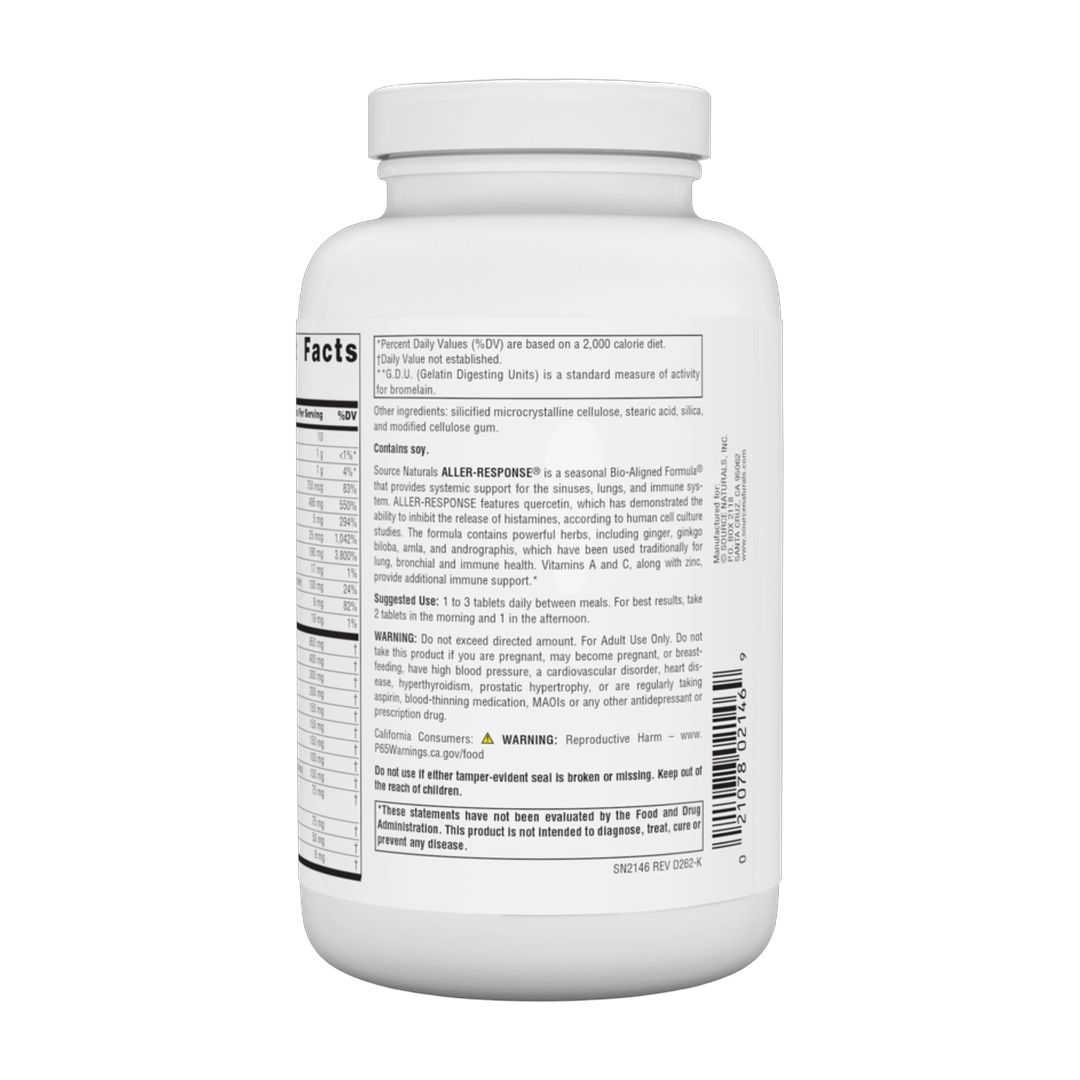 Source Naturals, Aller-Response, 180 Tablets