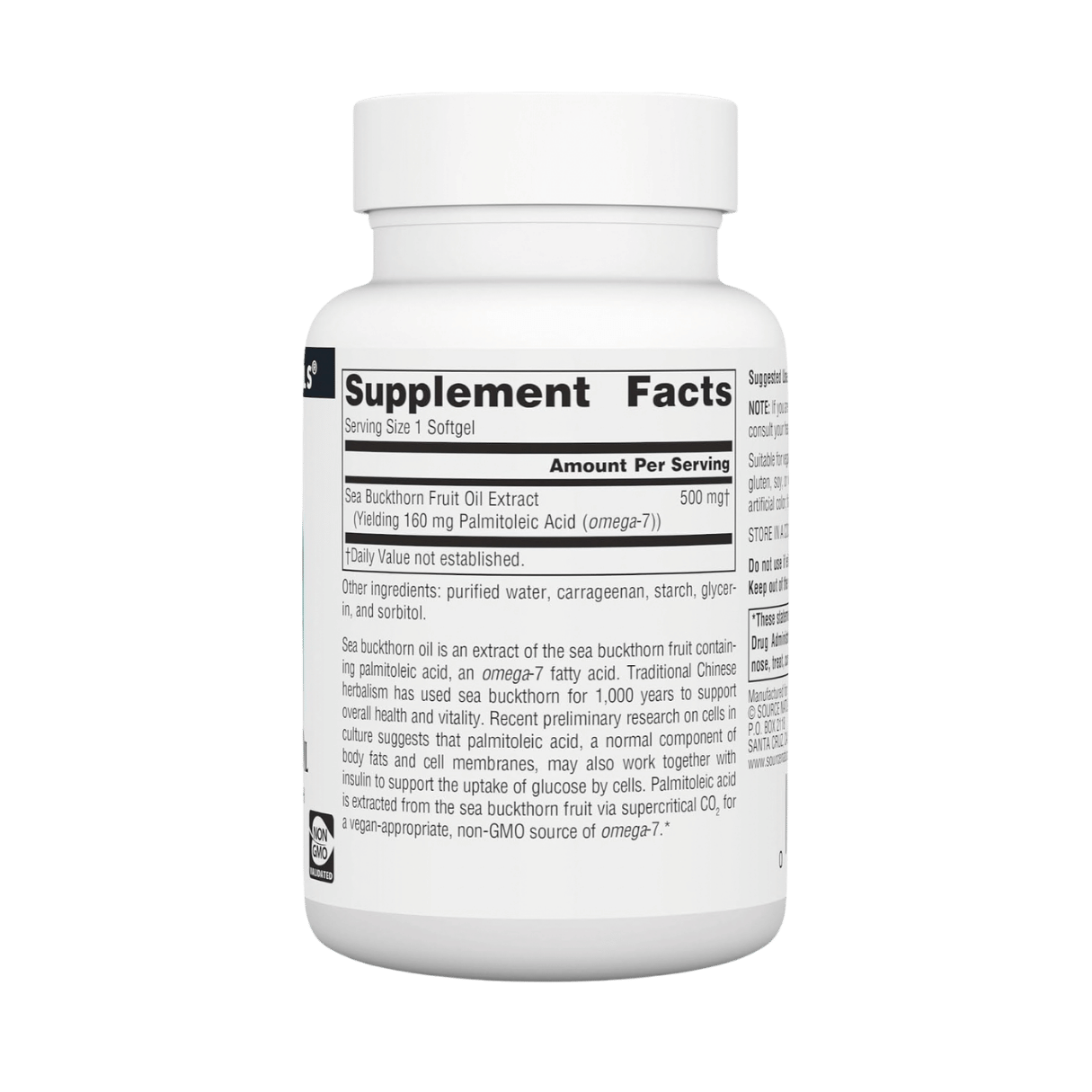 Source Naturals, Omega-7, Sea Buckthorn Fruit Oil, 60 Vegan Softgels
