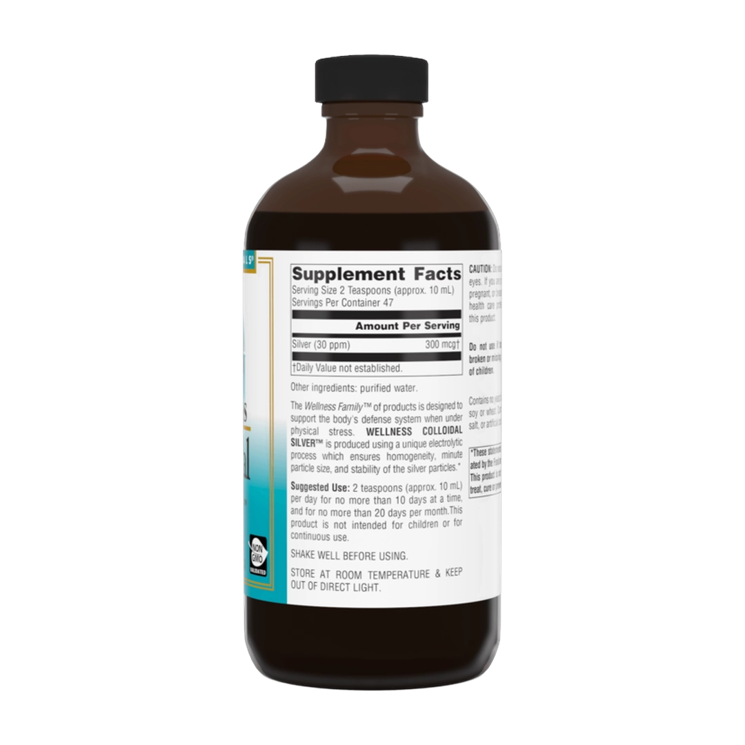 Source Naturals, Wellness Colloidal Silver, 30 Ppm, 16 Oz Liquid