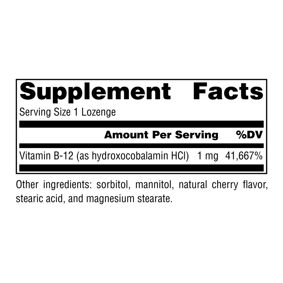 Source Naturals, HydroxoCobalamin, Vitamin B12, Cherry , 1 mg, 120 Lozenges