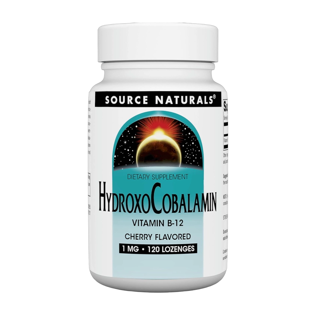 Source Naturals, HydroxoCobalamin, Vitamin B12, Cherry , 1 mg, 120 Lozenges