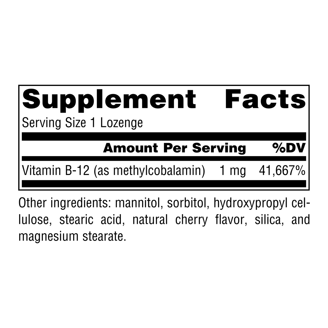 Source Naturals, MethylCobalamin 1mg Cherry, 240 Lozenge