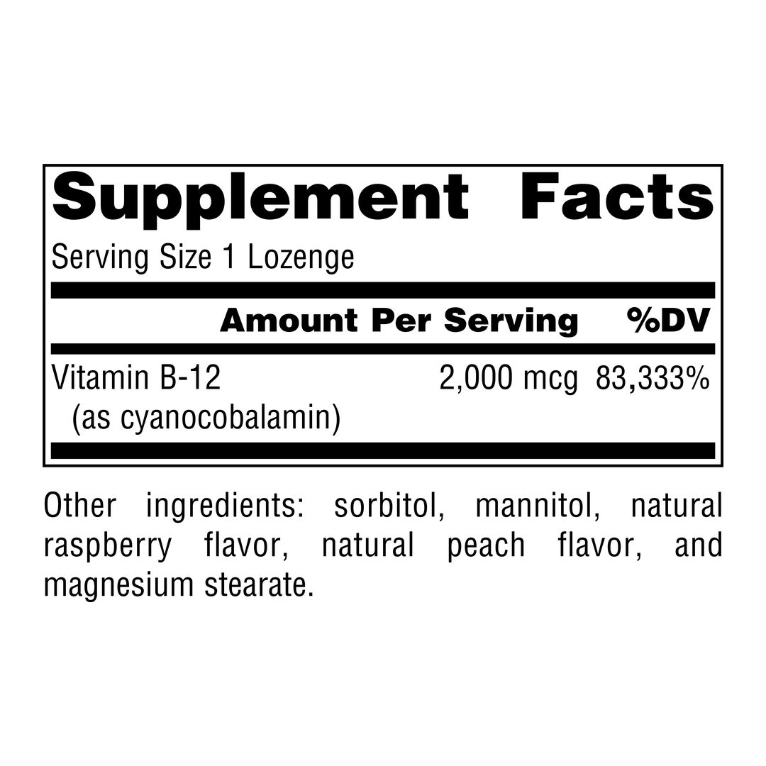 Source Naturals, B-12, 2000 Mcg, 200 Lozenge