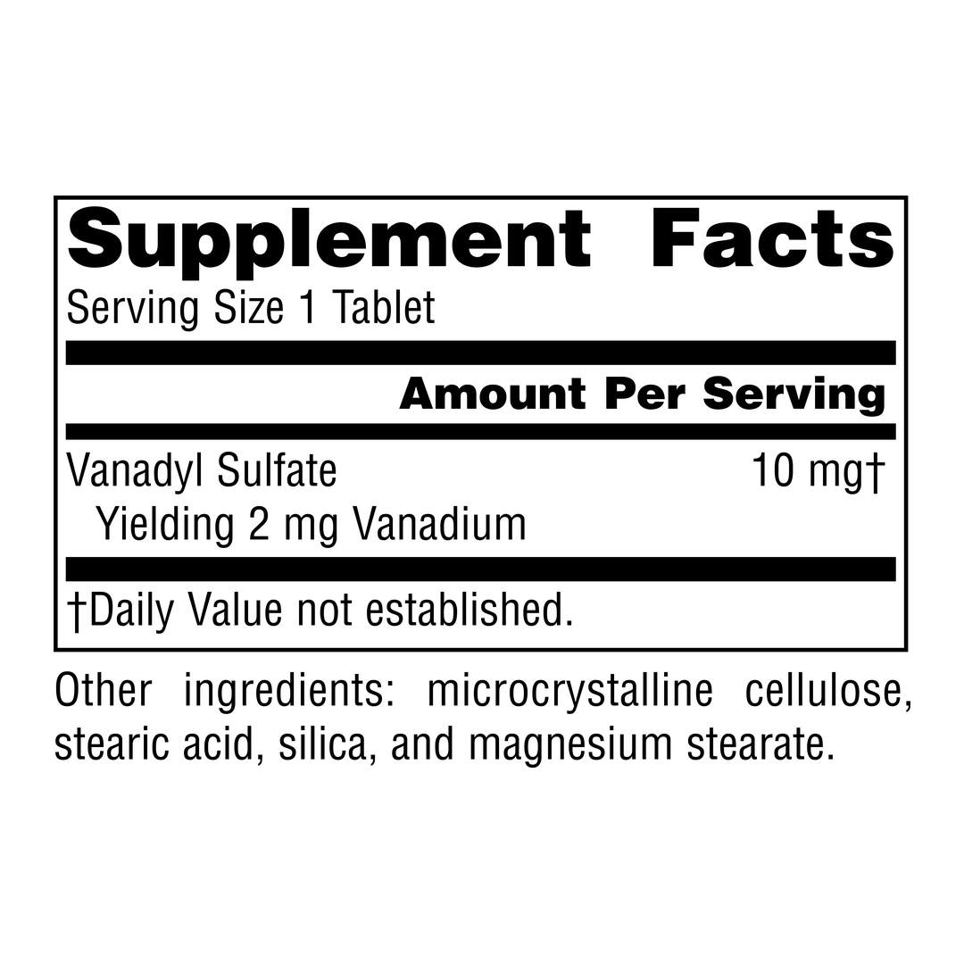 Source Naturals, Vanadyl Sulfate, 10 Mg, 200 Tablets