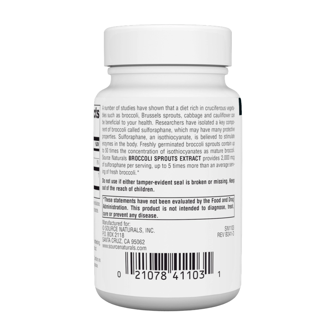 Source Naturals, Broccoli Sprouts Extract, 250 Mg, 30 Tablet