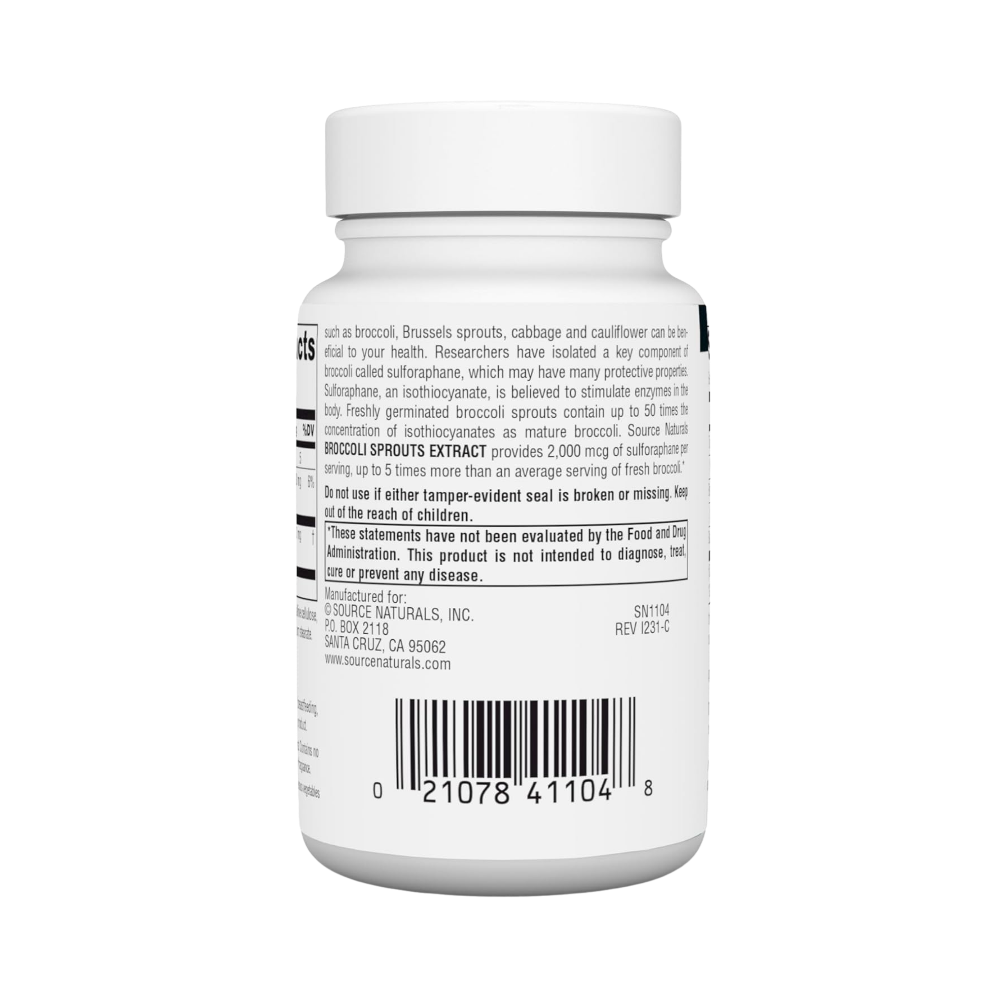 Source Naturals, Broccoli Sprouts Extract, 250 Mg, 60 Tablets