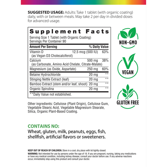 Rainbow Light, Calcium with Magnesium & Vitamin D3+, 90 Tablets
