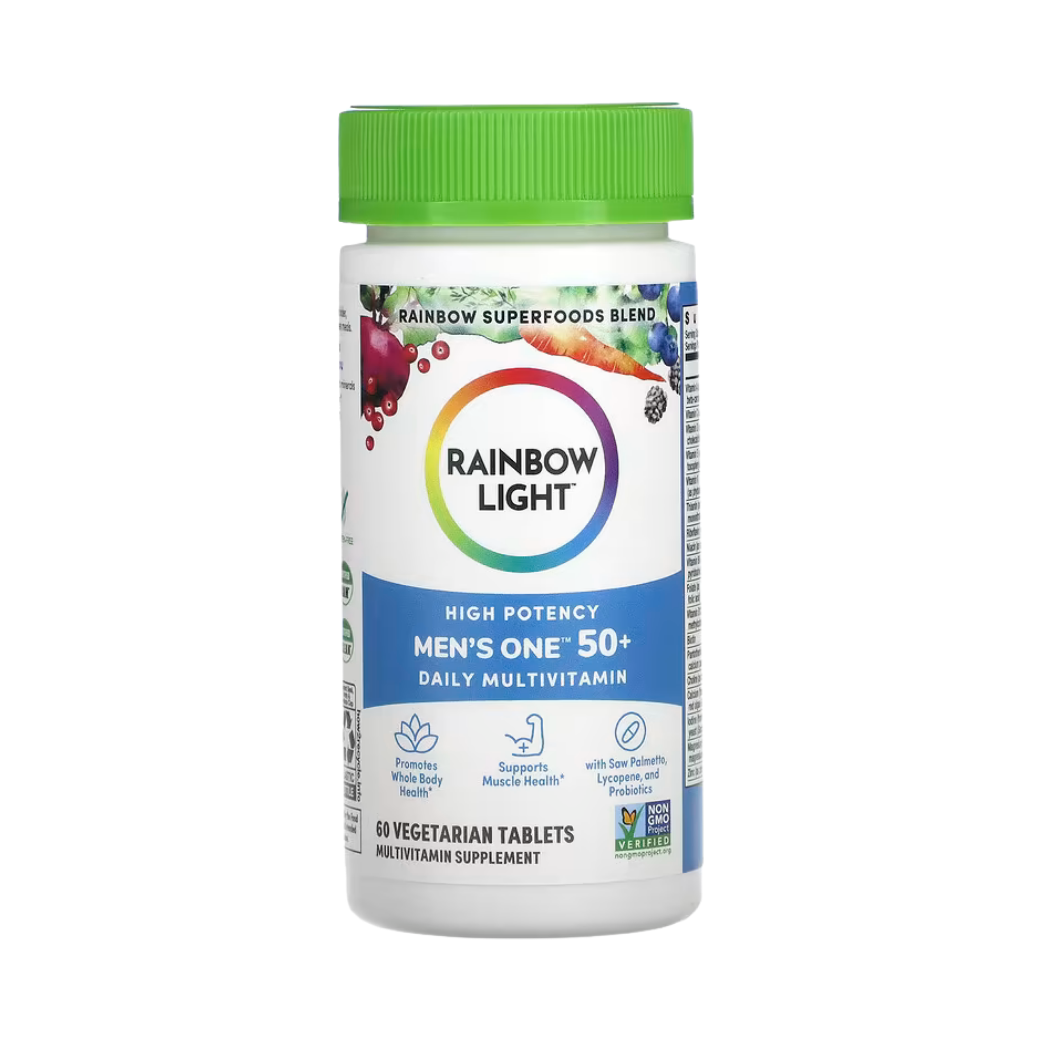 Rainbow Light, Men's One 50+ Daily Multivitamin, High Potency, 60 Vegetarian Tablets