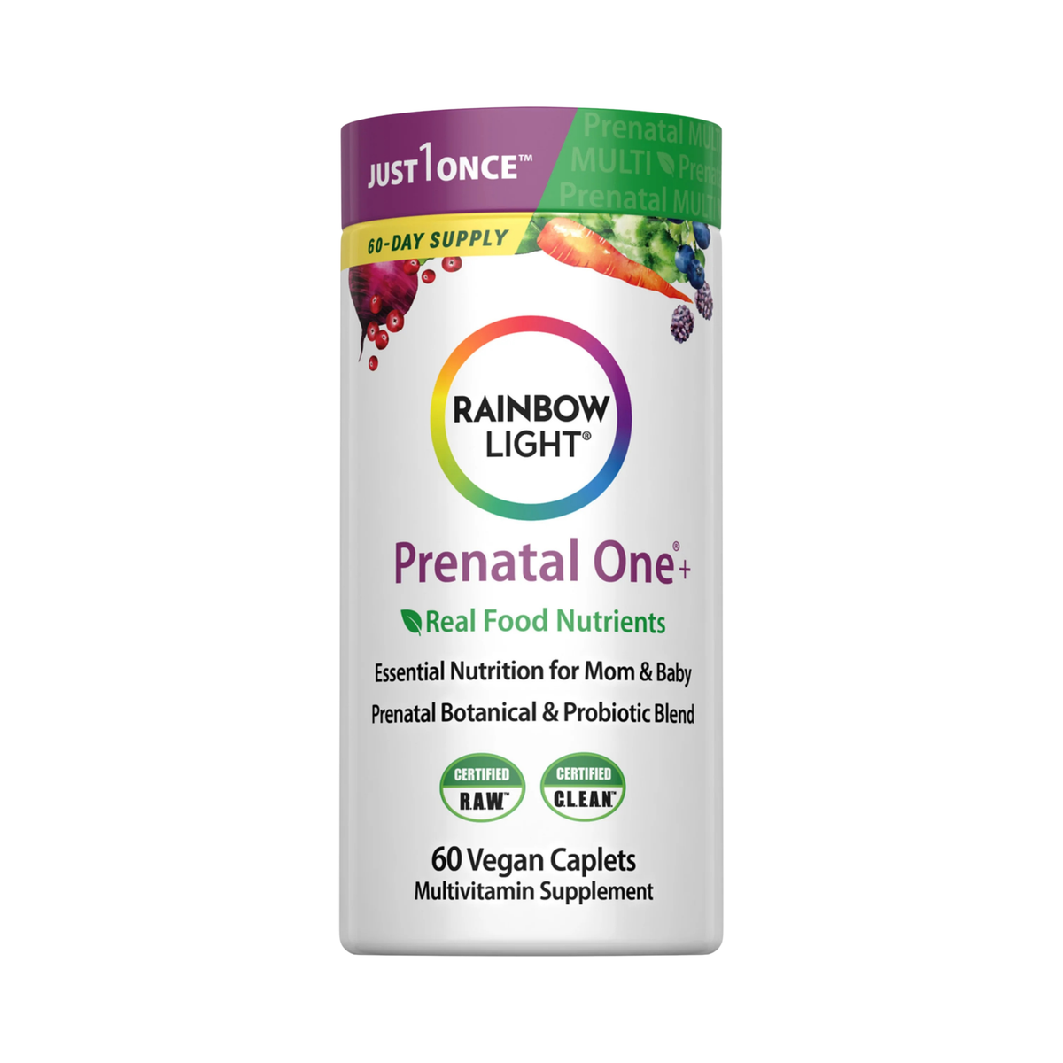 Rainbow Light, Prenatal One + Real Food Nutrients, 60 Vegan Tablets