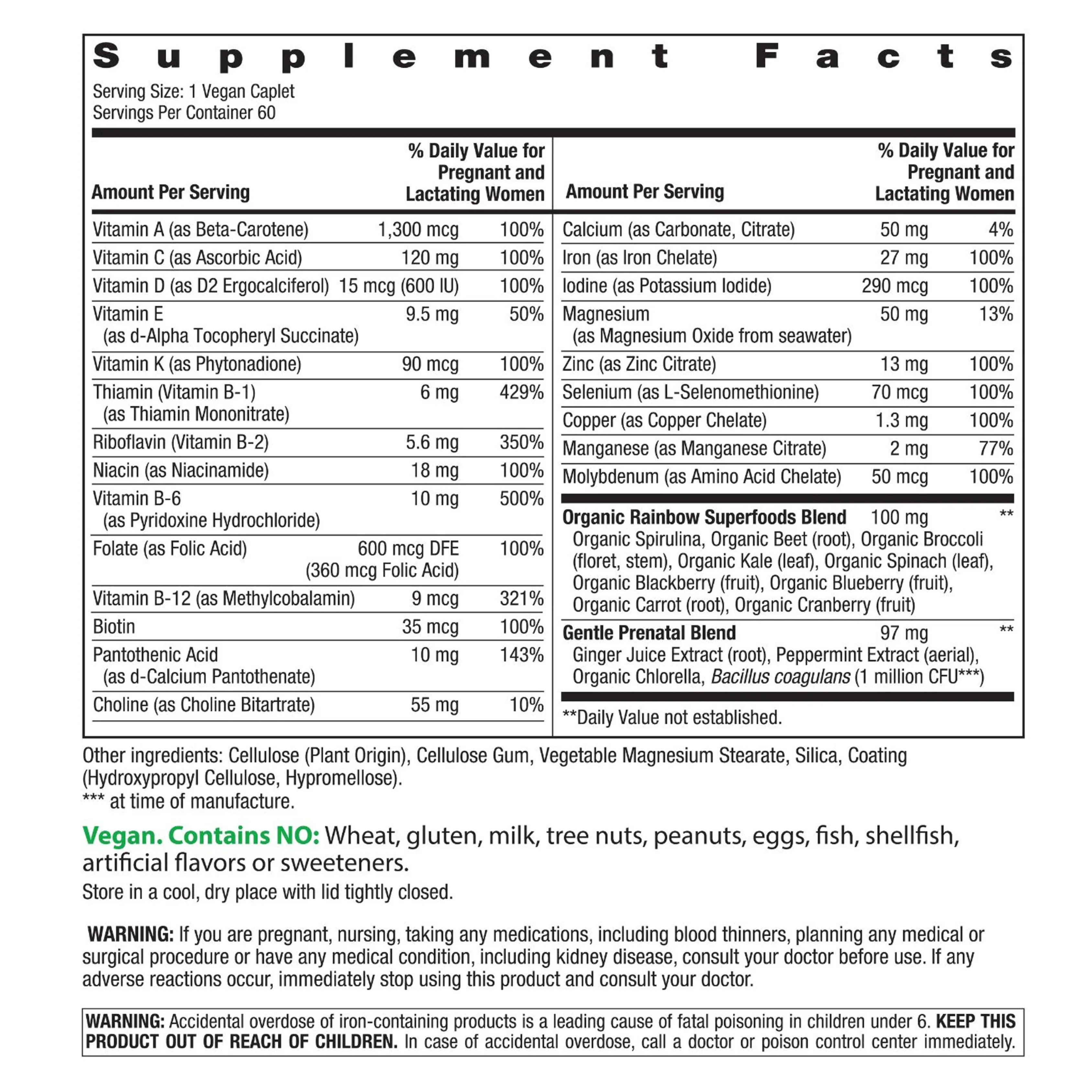 Rainbow Light, Prenatal One + Real Food Nutrients, 60 Vegan Tablets