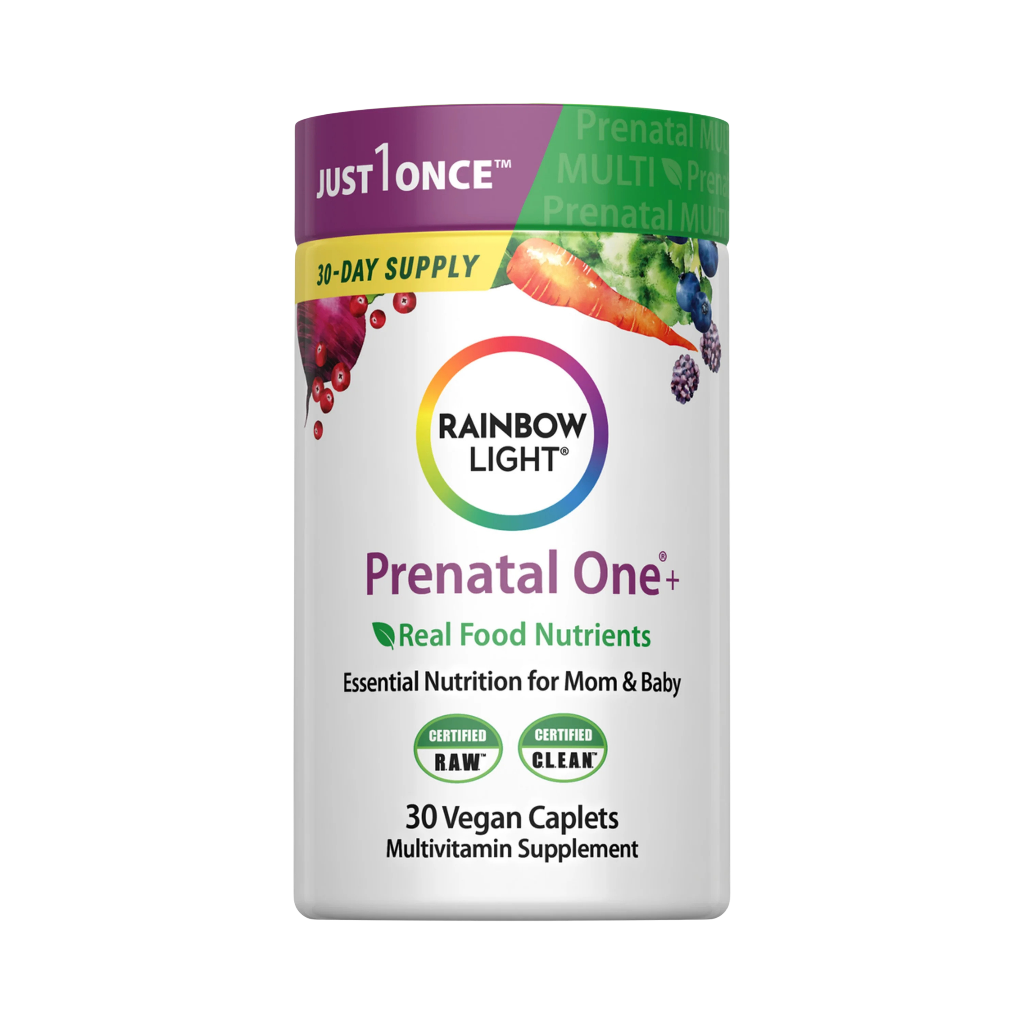 Rainbow Light, Prenatal One + Real Food Nutrients, 30 Vegan Tablets