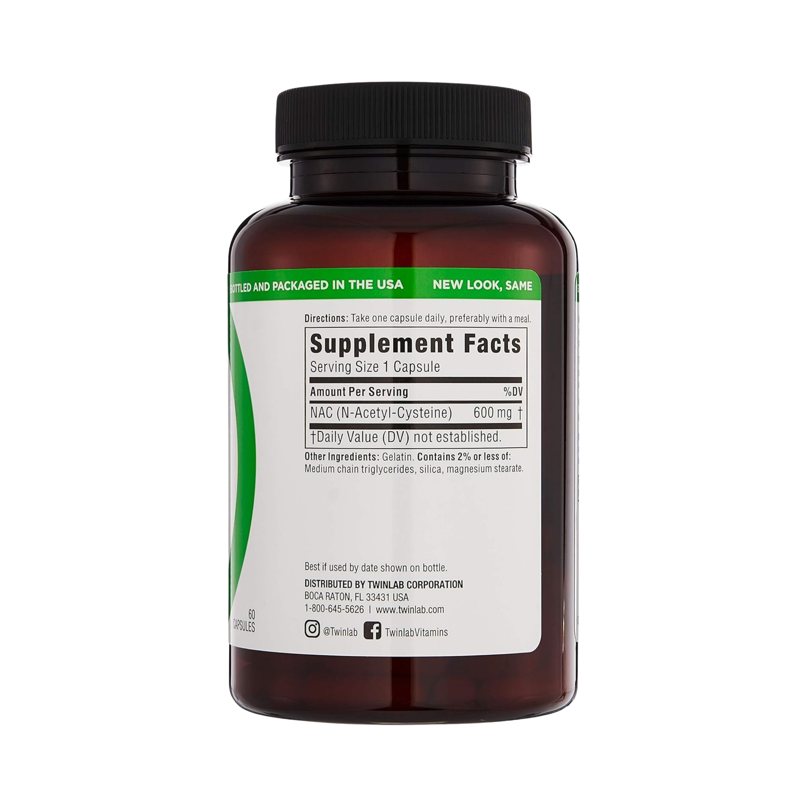 Twinlab, N-Acetyl-Cysteine (Nac), 600mg, 60 Capsules