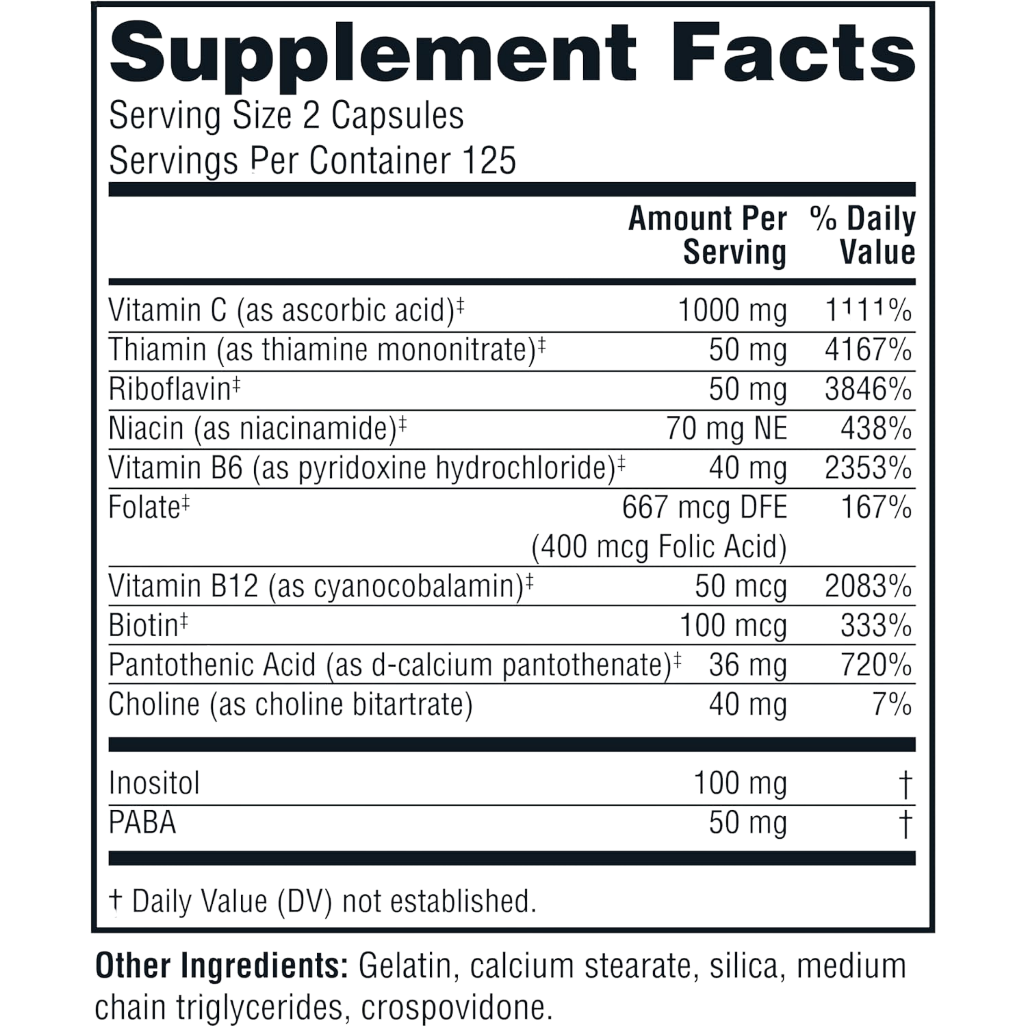 Twinlab, Stress B-Complex Caps, 250 Capsules